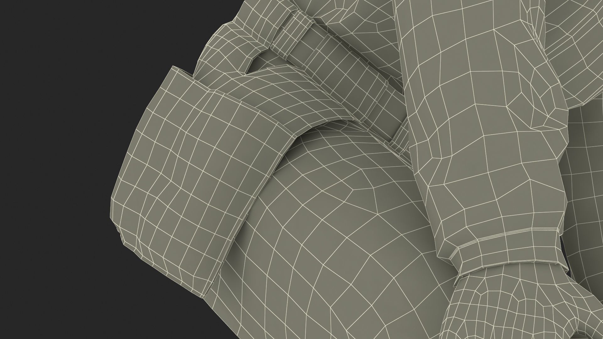 Baseball Umpire with Protective Mask Ready Pose 3D model_31