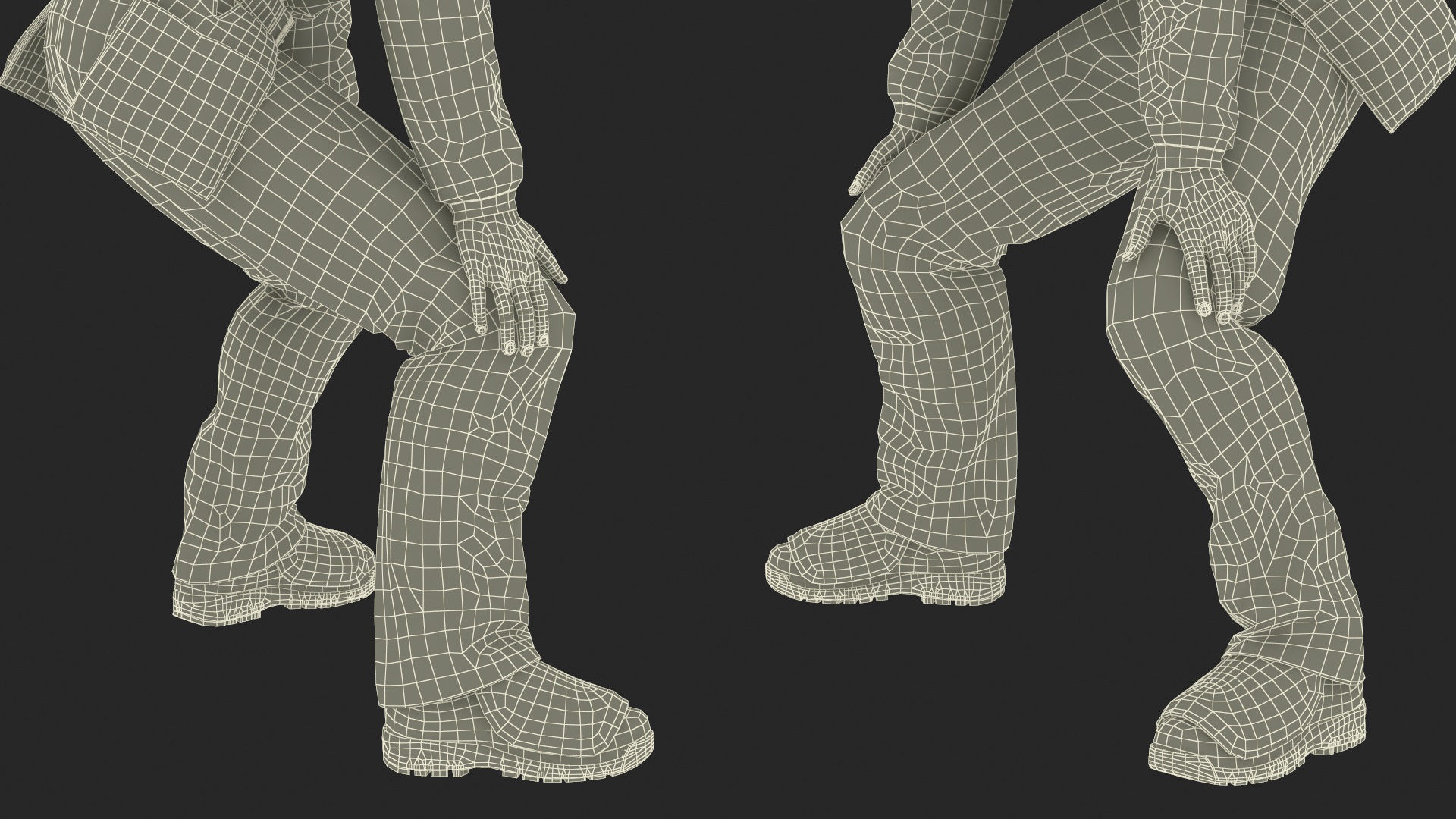 Baseball Umpire with Protective Mask Ready Pose 3D model_28