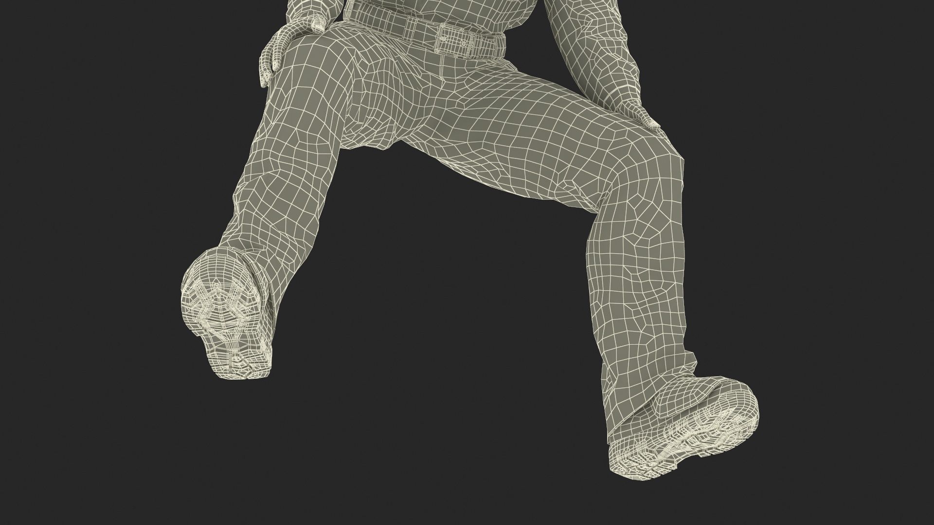 Baseball Umpire with Protective Mask Ready Pose 3D model_34