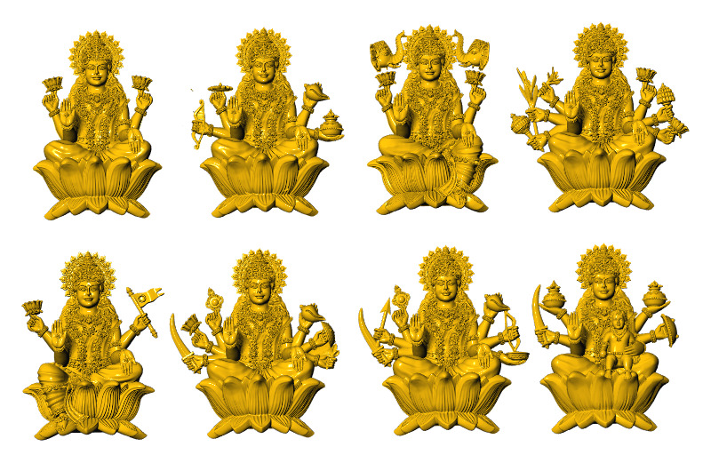 AshtaLaxmi - 8 Laxmi 3D print model 3D print model_10