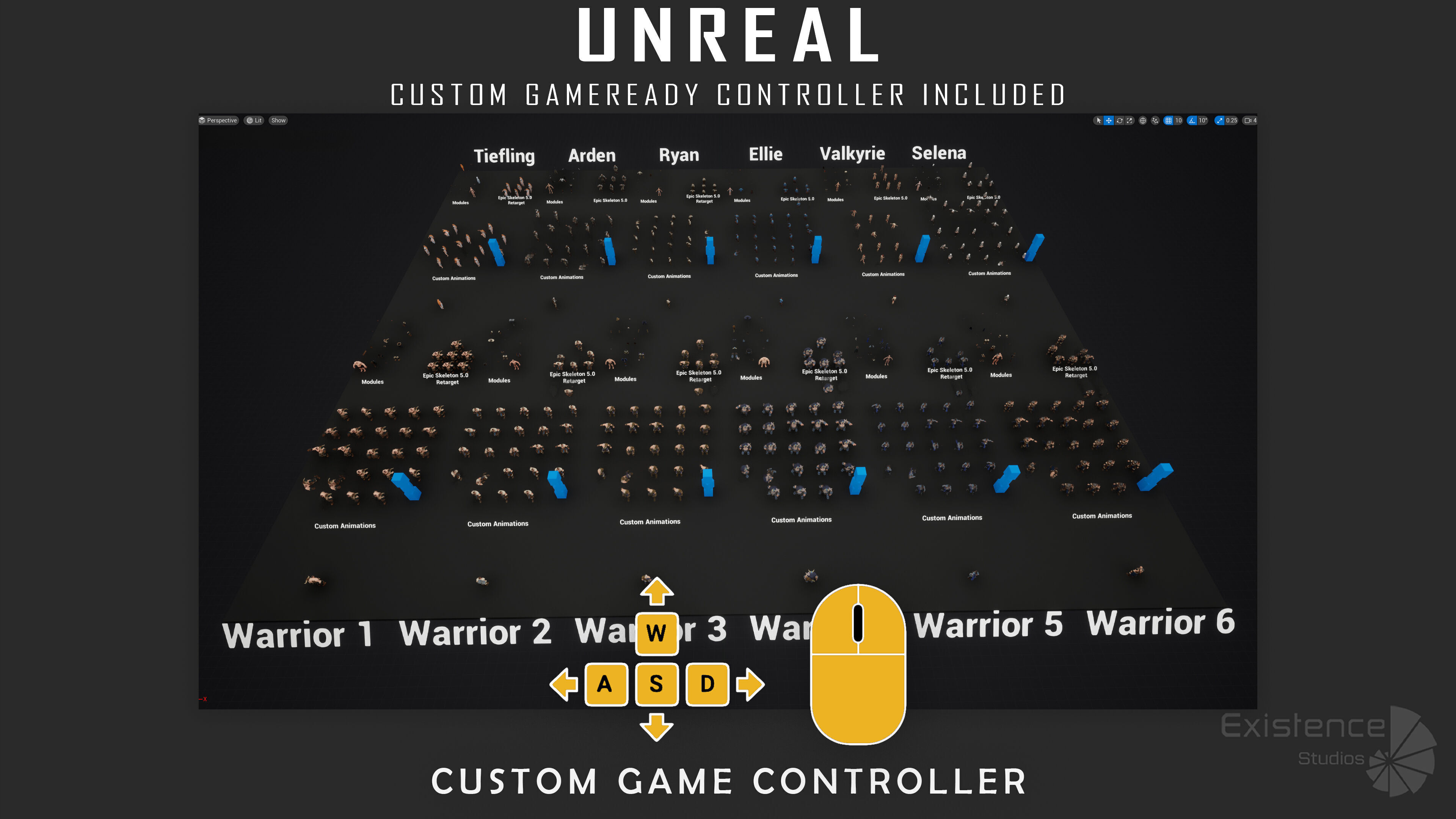 12 in 1 Mega Bundle - Stylized Characters Warriors - 68 Low-poly 3D model_9