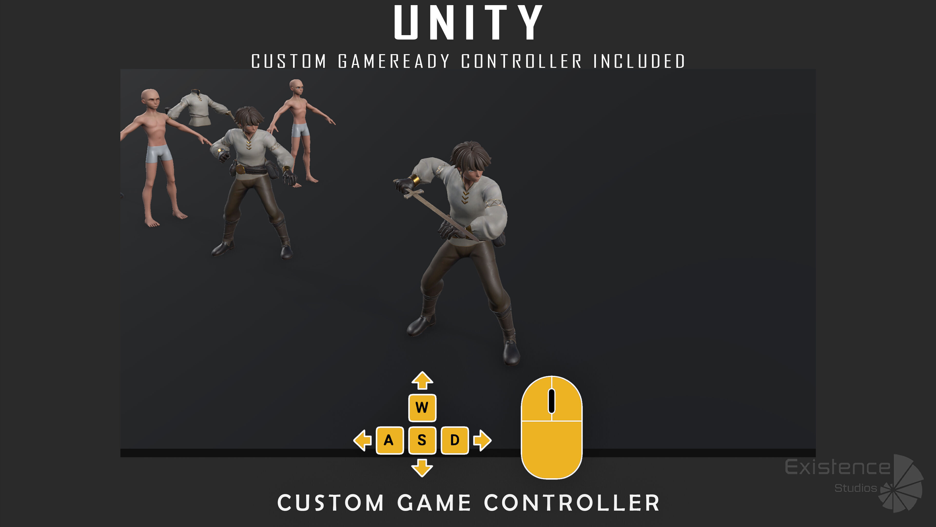 12 in 1 Mega Bundle - Stylized Characters Warriors - 68 Low-poly 3D model_19