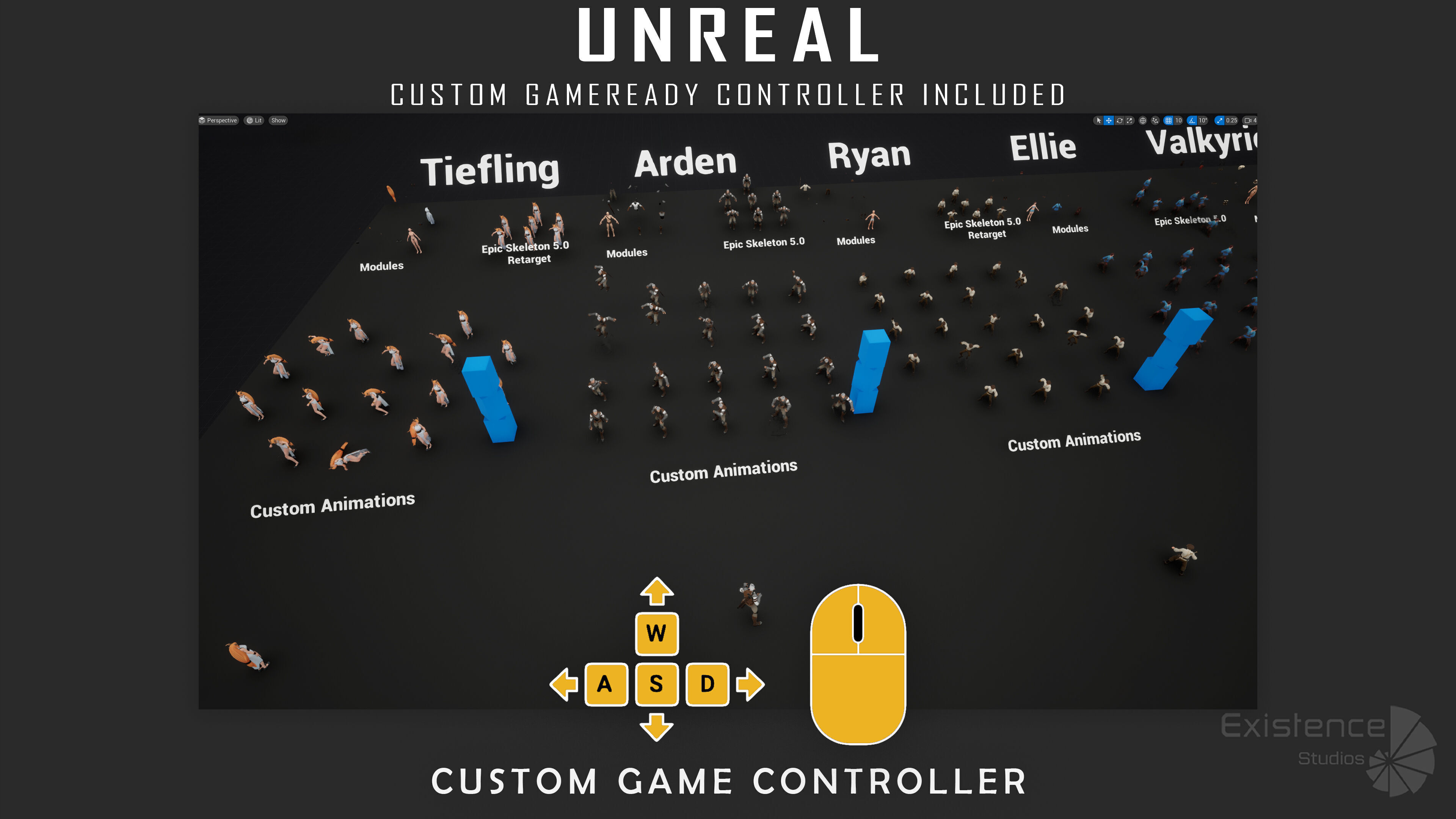 12 in 1 Mega Bundle - Stylized Characters Warriors - 68 Low-poly 3D model_25