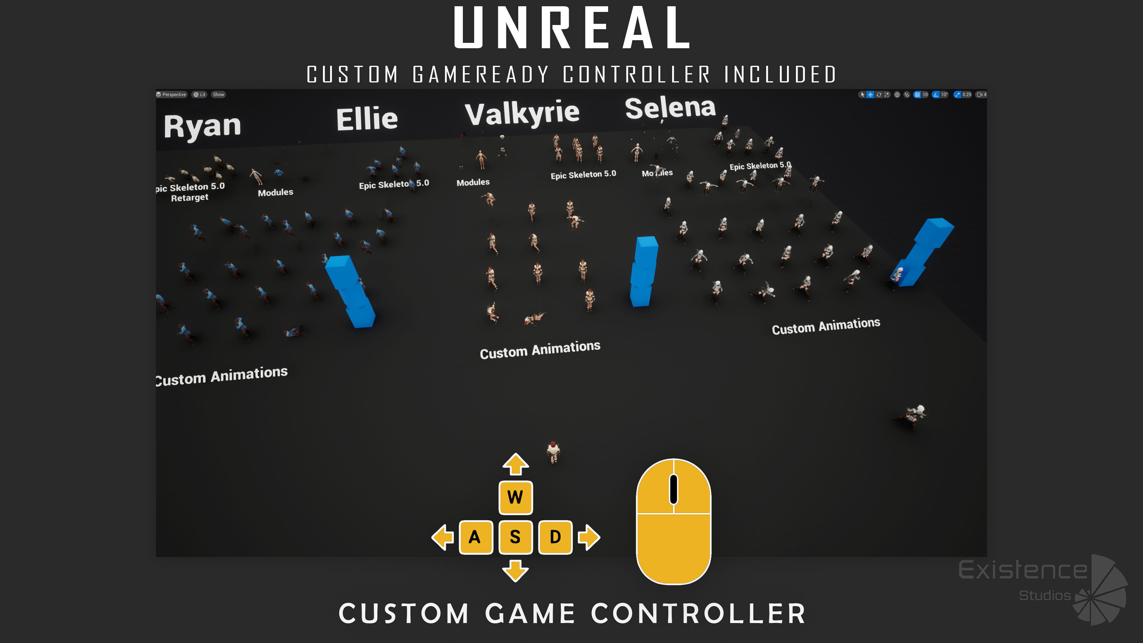 12 in 1 Mega Bundle - Stylized Characters Warriors - 68 Low-poly 3D model_26