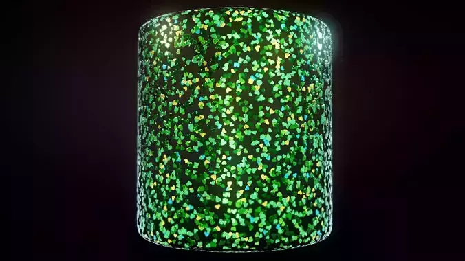 Multi-Shape Glitter Substance PBR material and textures