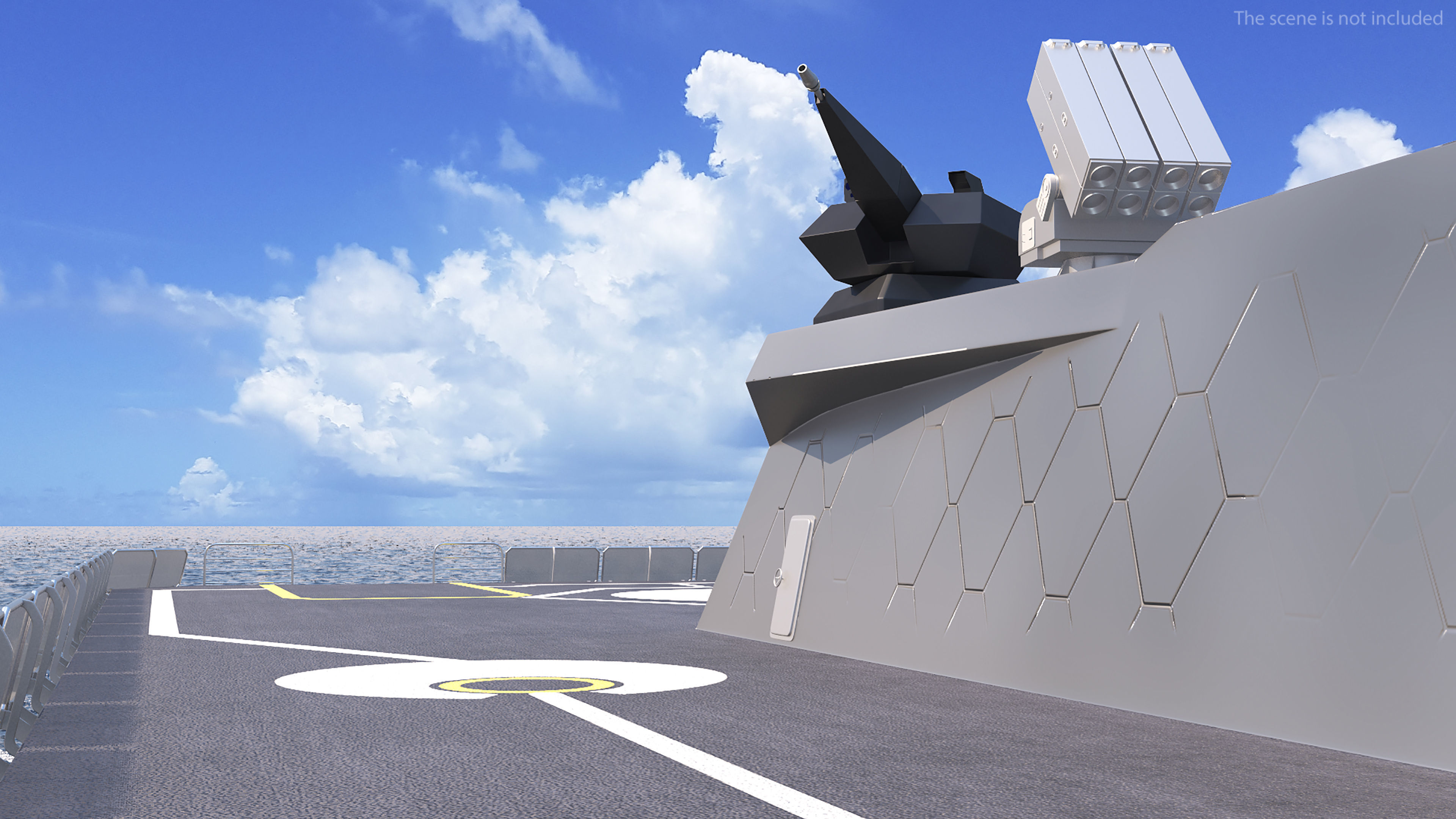 Blue Shark Frigate Rigged for Maya 3D model_13