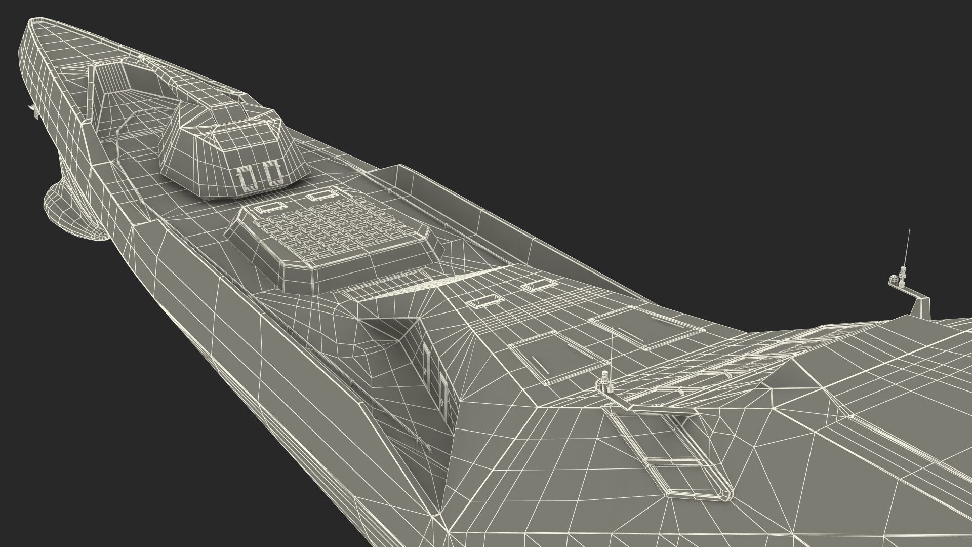 Blue Shark Frigate Rigged for Maya 3D model_44