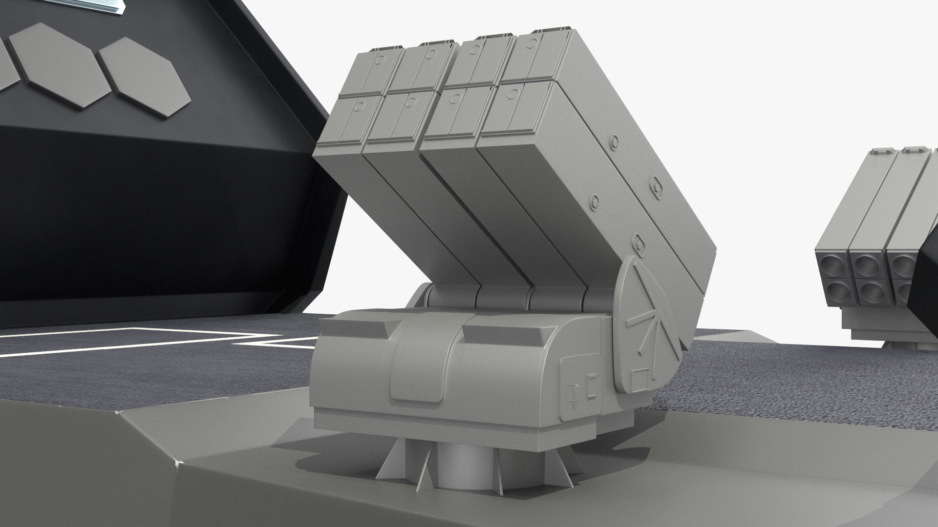 Blue Shark Frigate Rigged for Maya 3D model_29