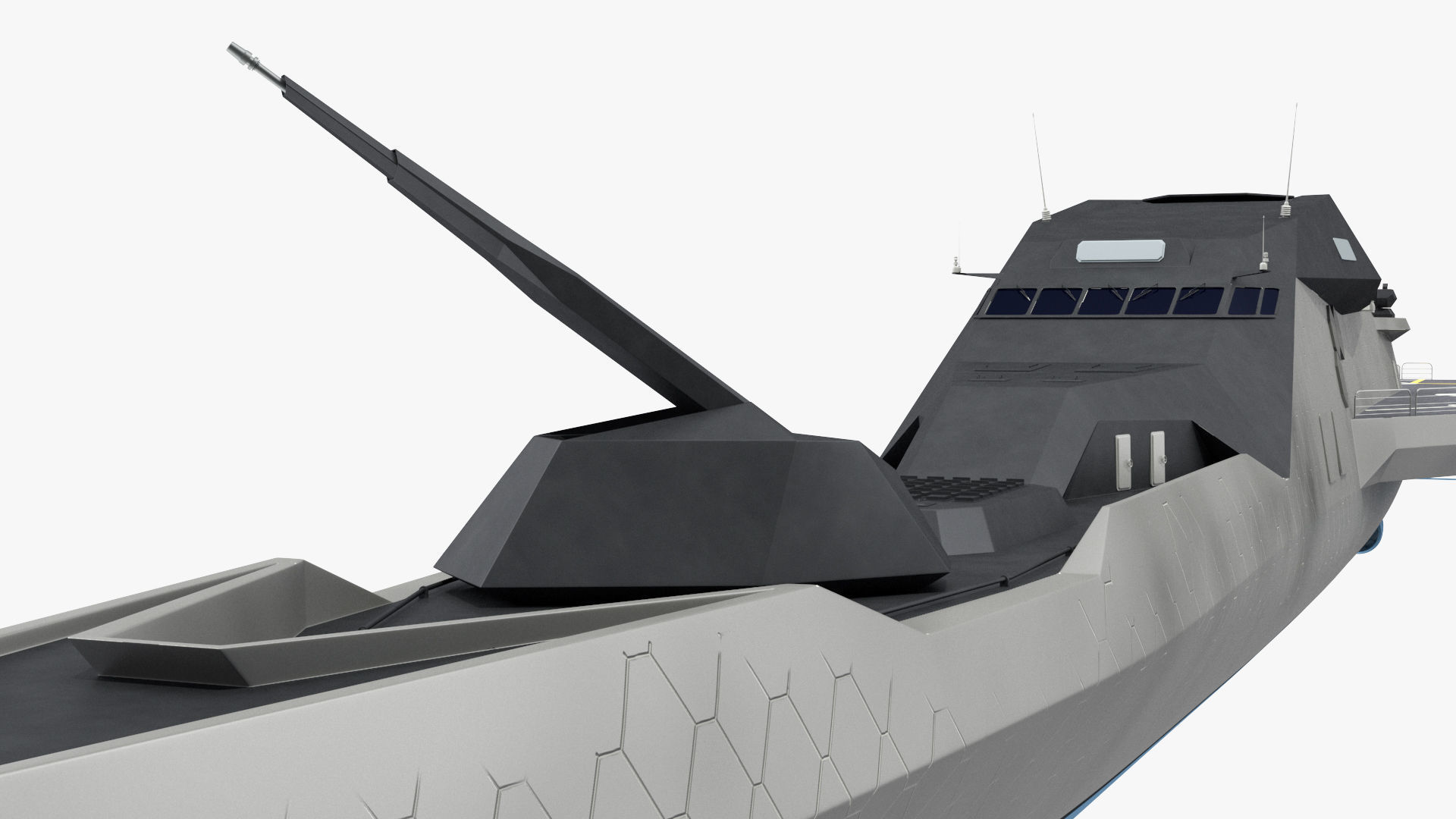 Blue Shark Frigate Rigged for Maya 3D model_25