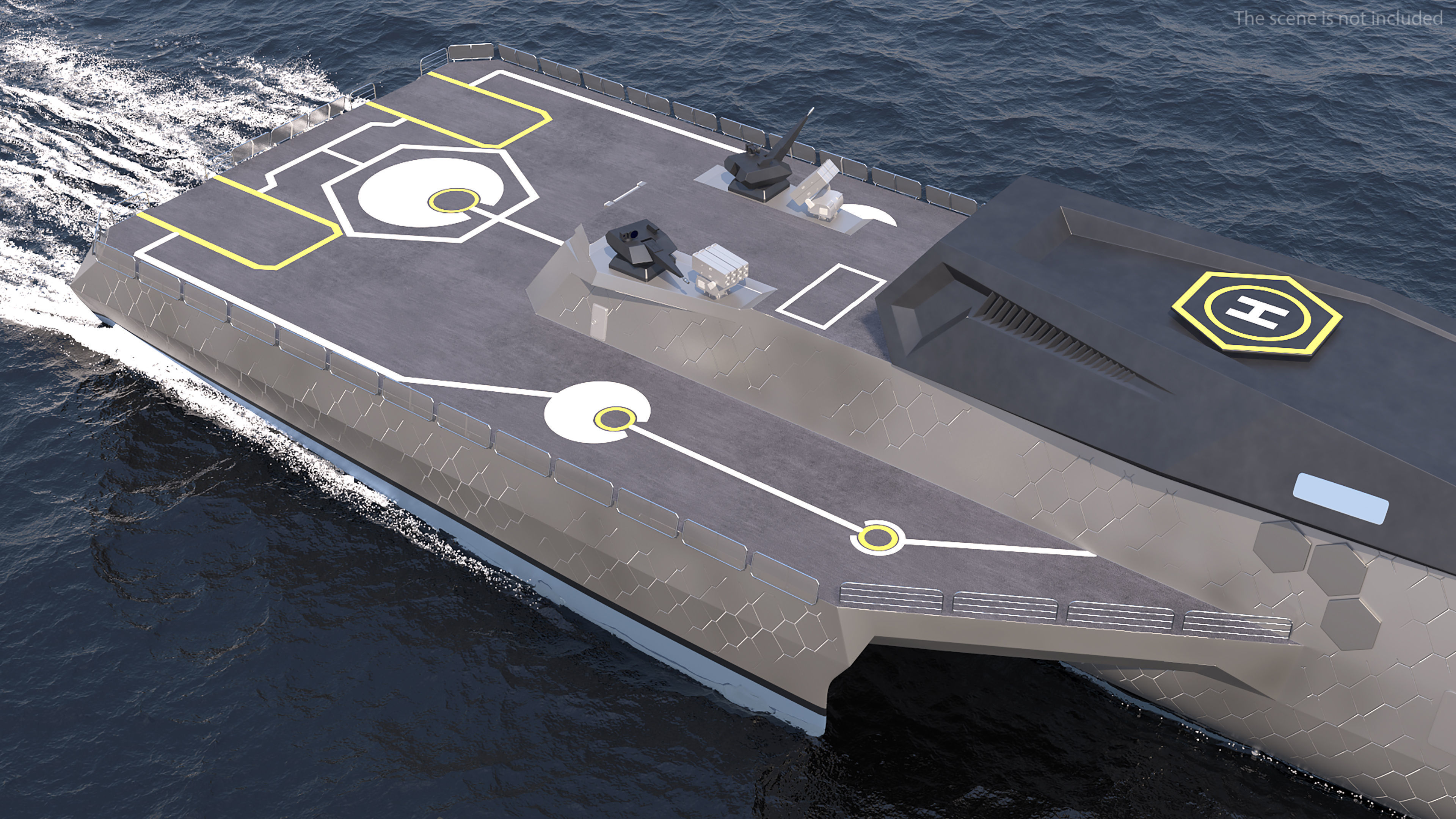 Blue Shark Frigate Rigged for Maya 3D model_6