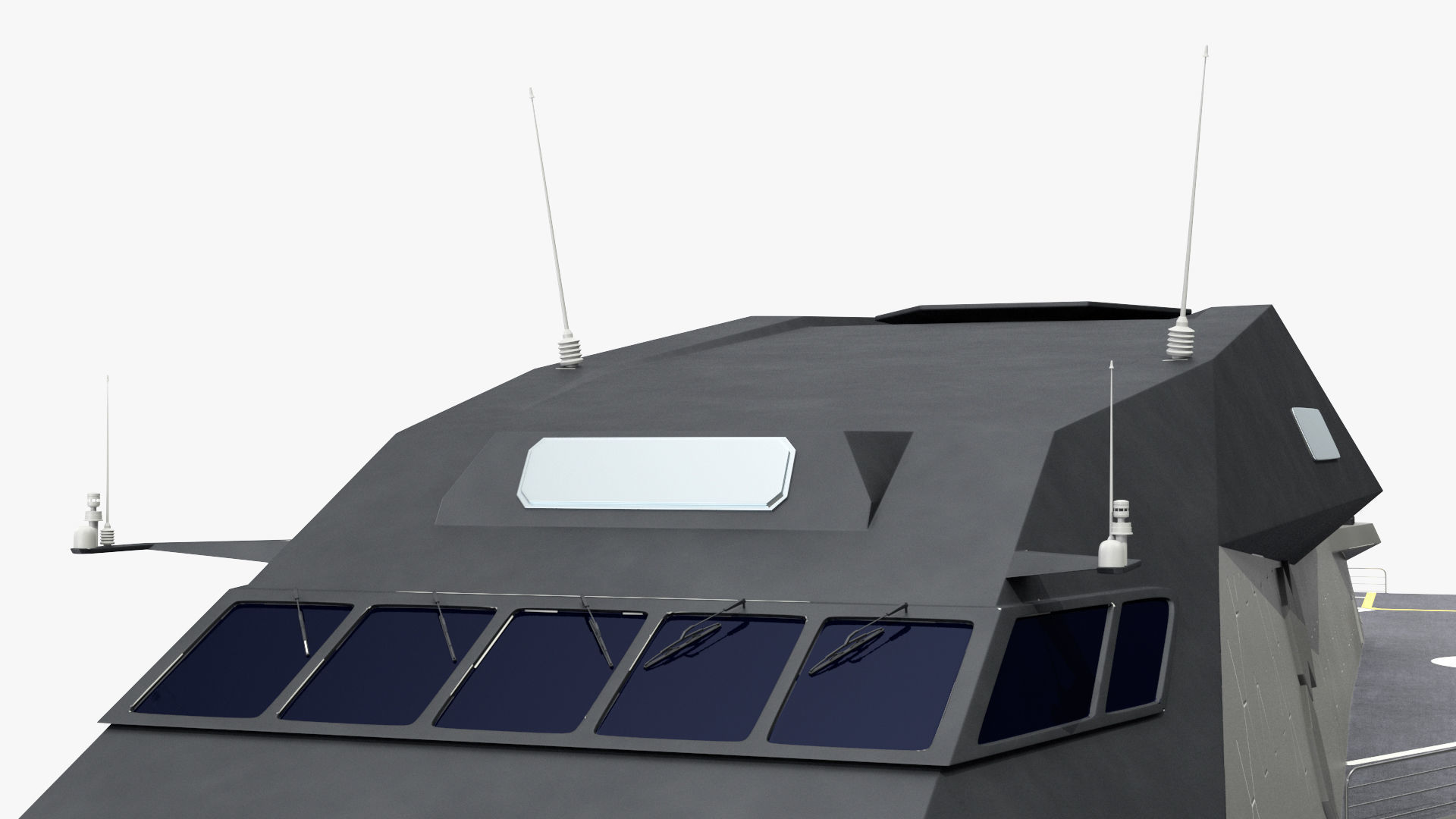 Blue Shark Frigate Rigged for Maya 3D model_27