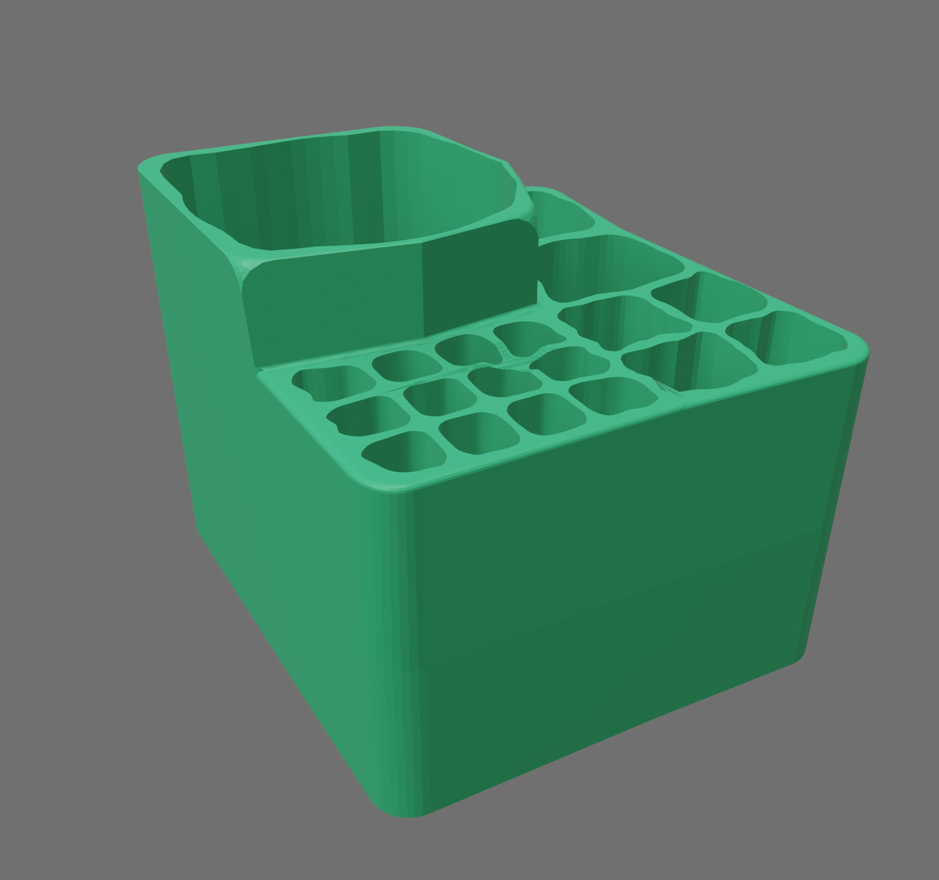 Abstract Multi-Diameter Brush Holder 3D print model_7