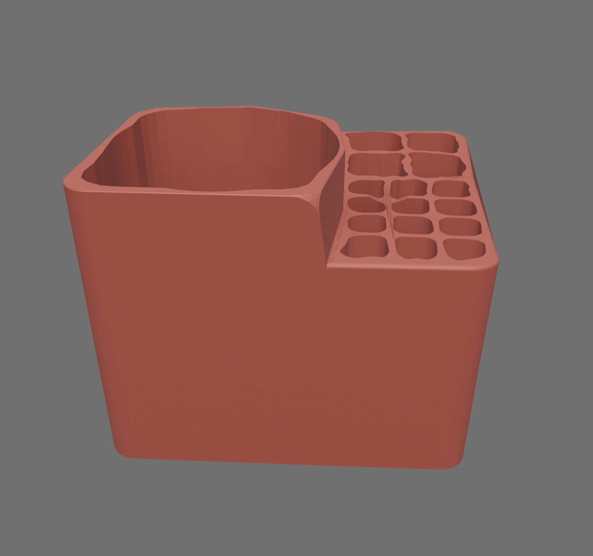 Abstract Multi-Diameter Brush Holder 3D print model_6