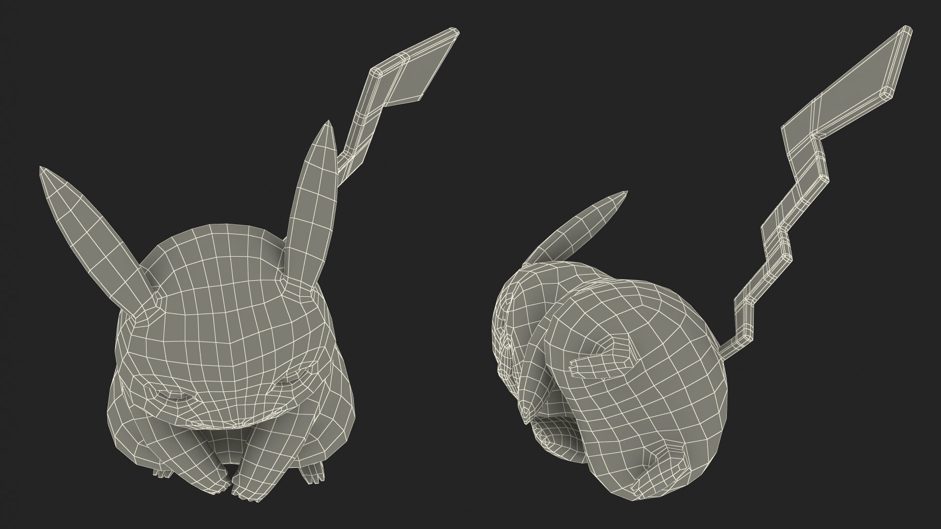 Sad Pikachu Character 3D model_25