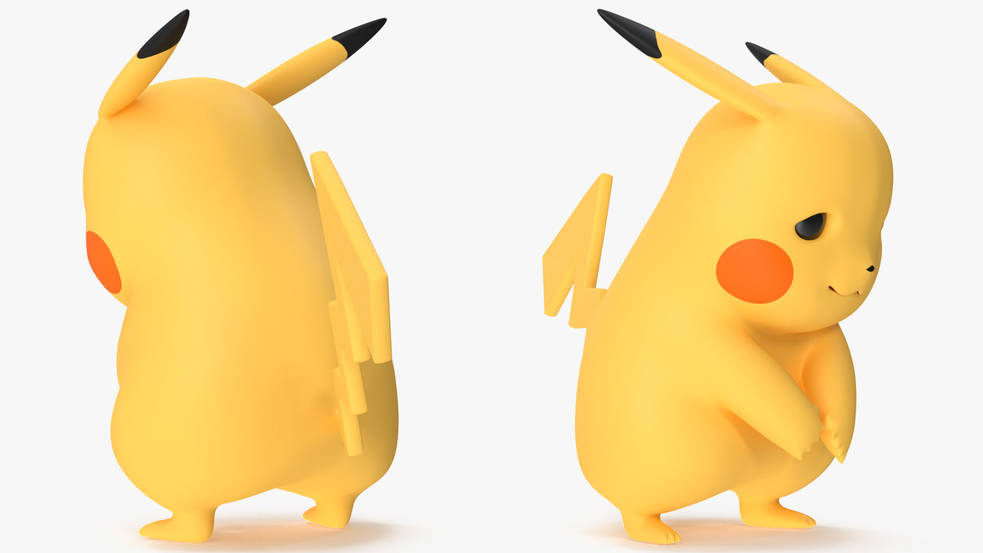Sad Pikachu Character 3D model_7