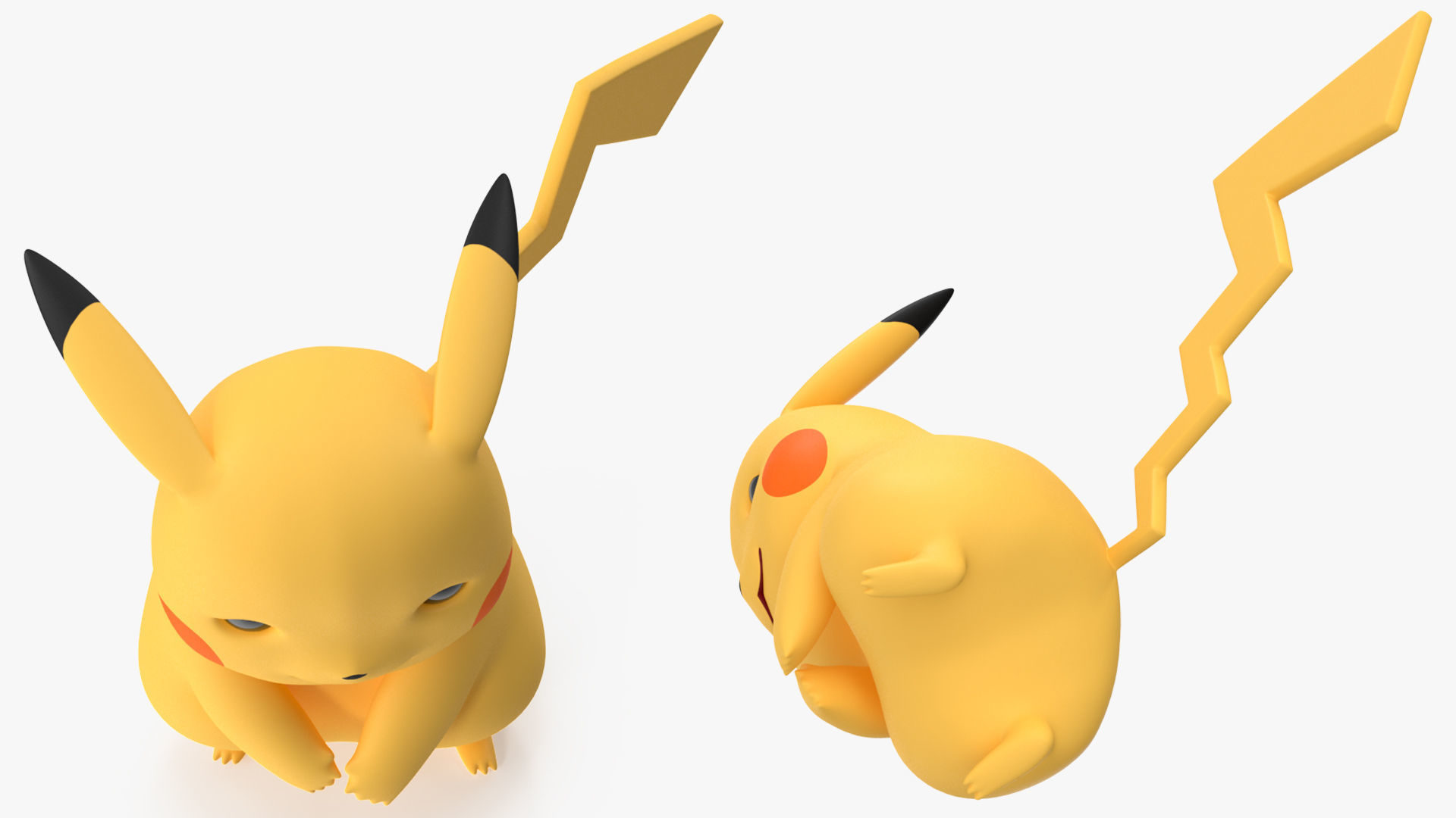 Sad Pikachu Character 3D model_10
