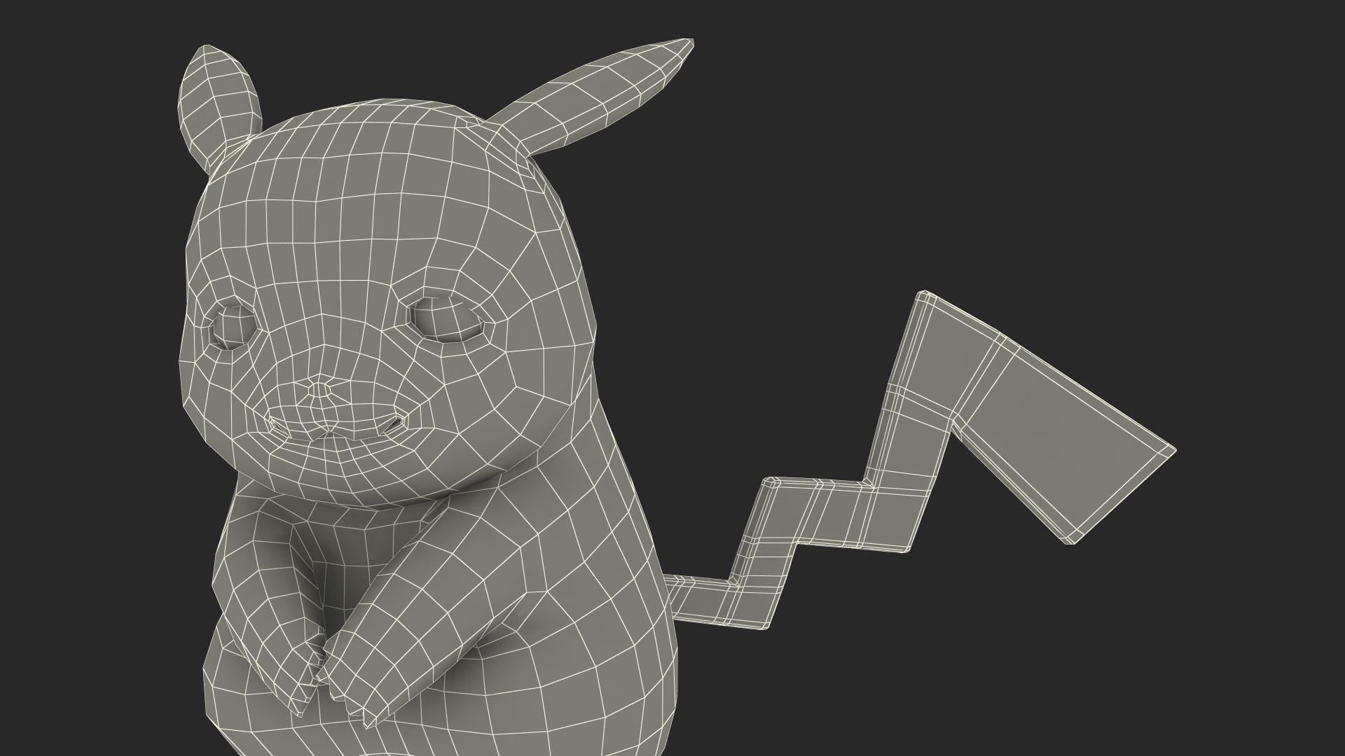 Sad Pikachu Character 3D model_26