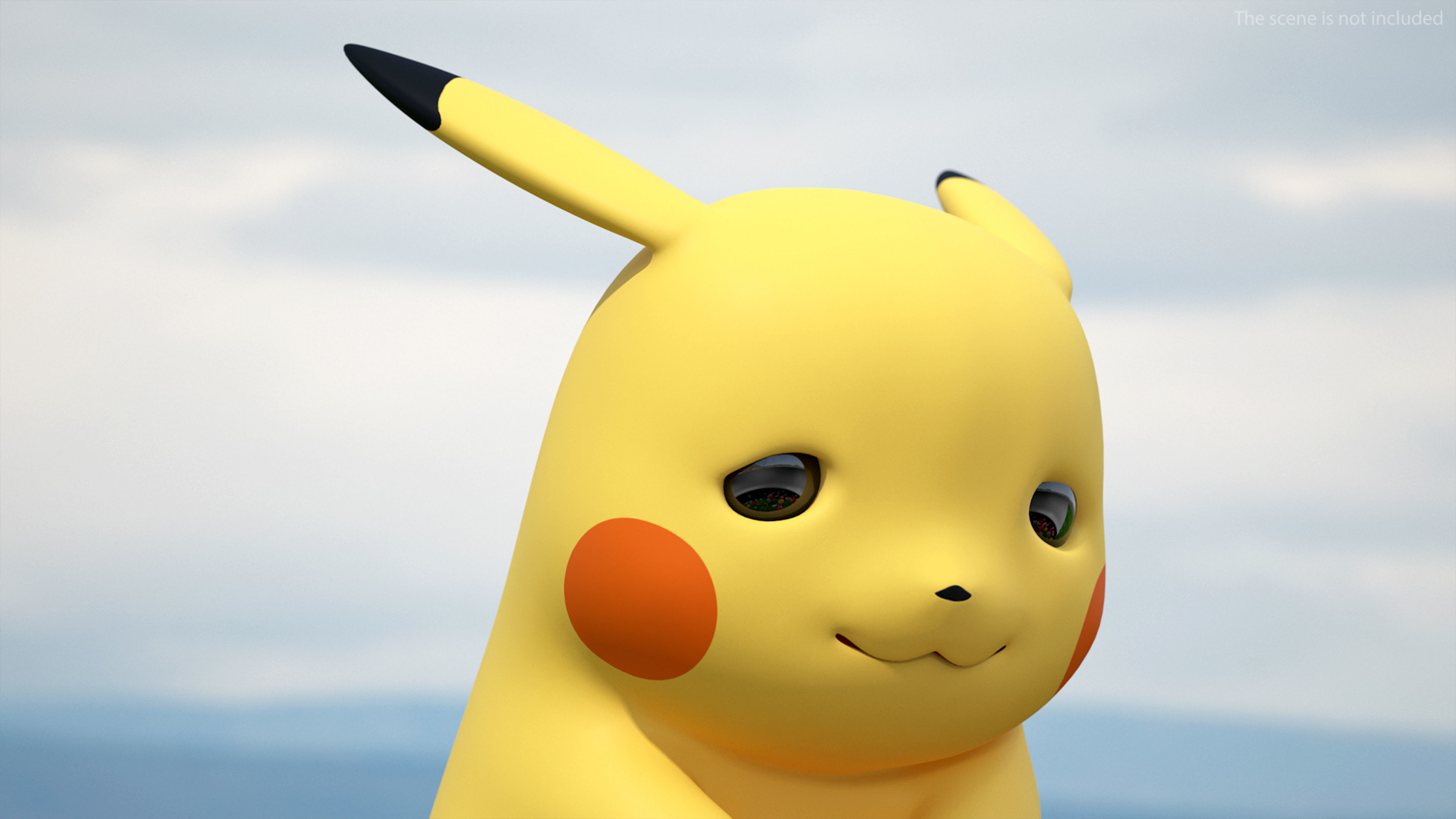 Sad Pikachu Character 3D model_2