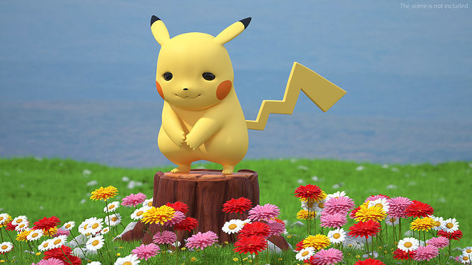 Sad Pikachu Character 3D model