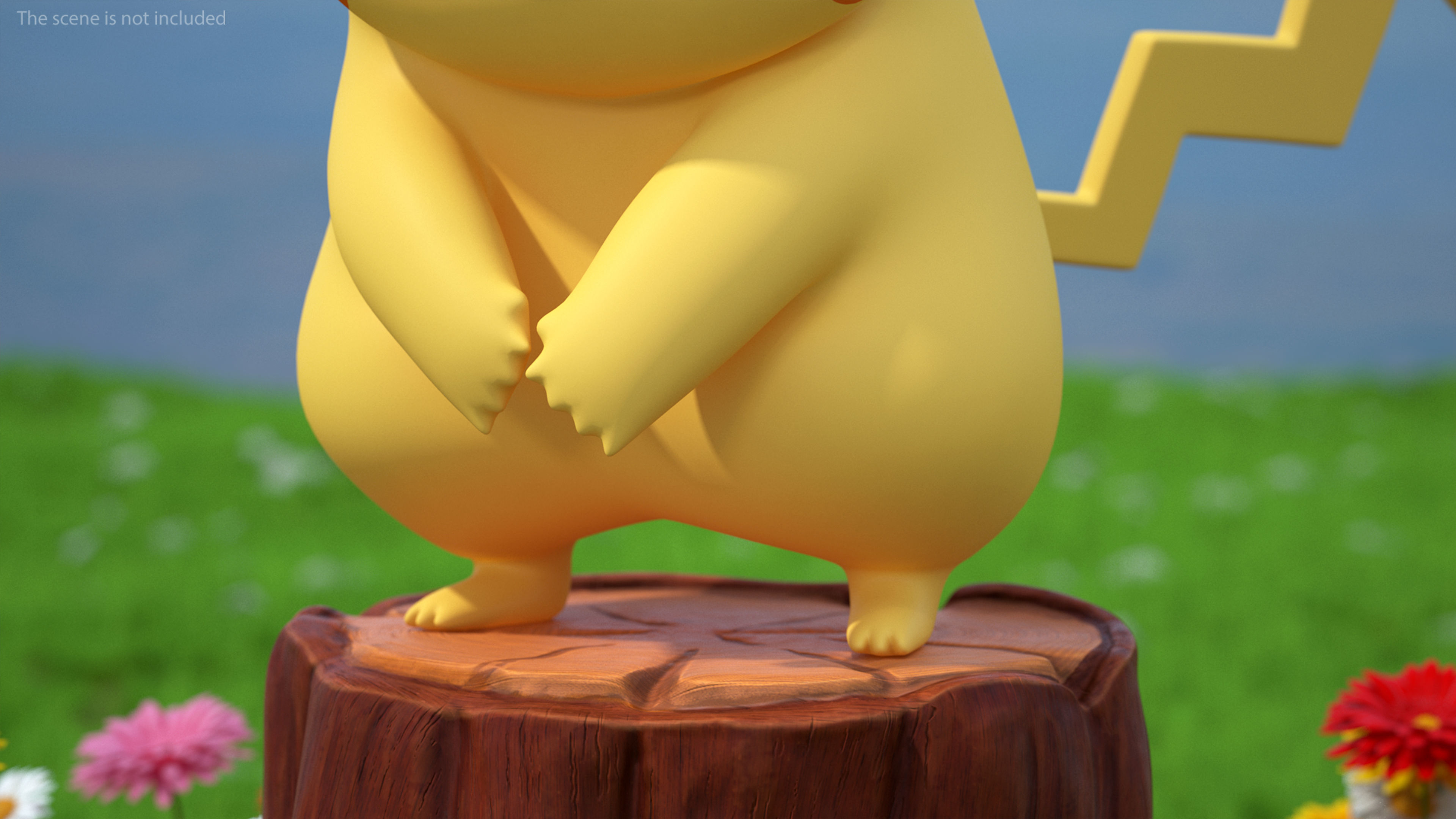 Sad Pikachu Character 3D model_3