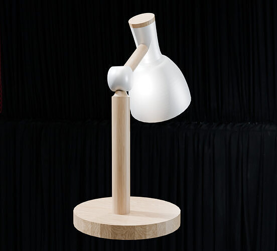 Minimalist Scandinavian Desk Lamp 3D model
