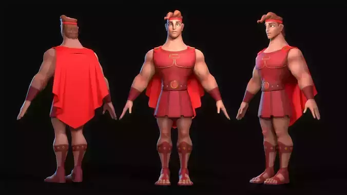 Stylized Hercules Lowpoly