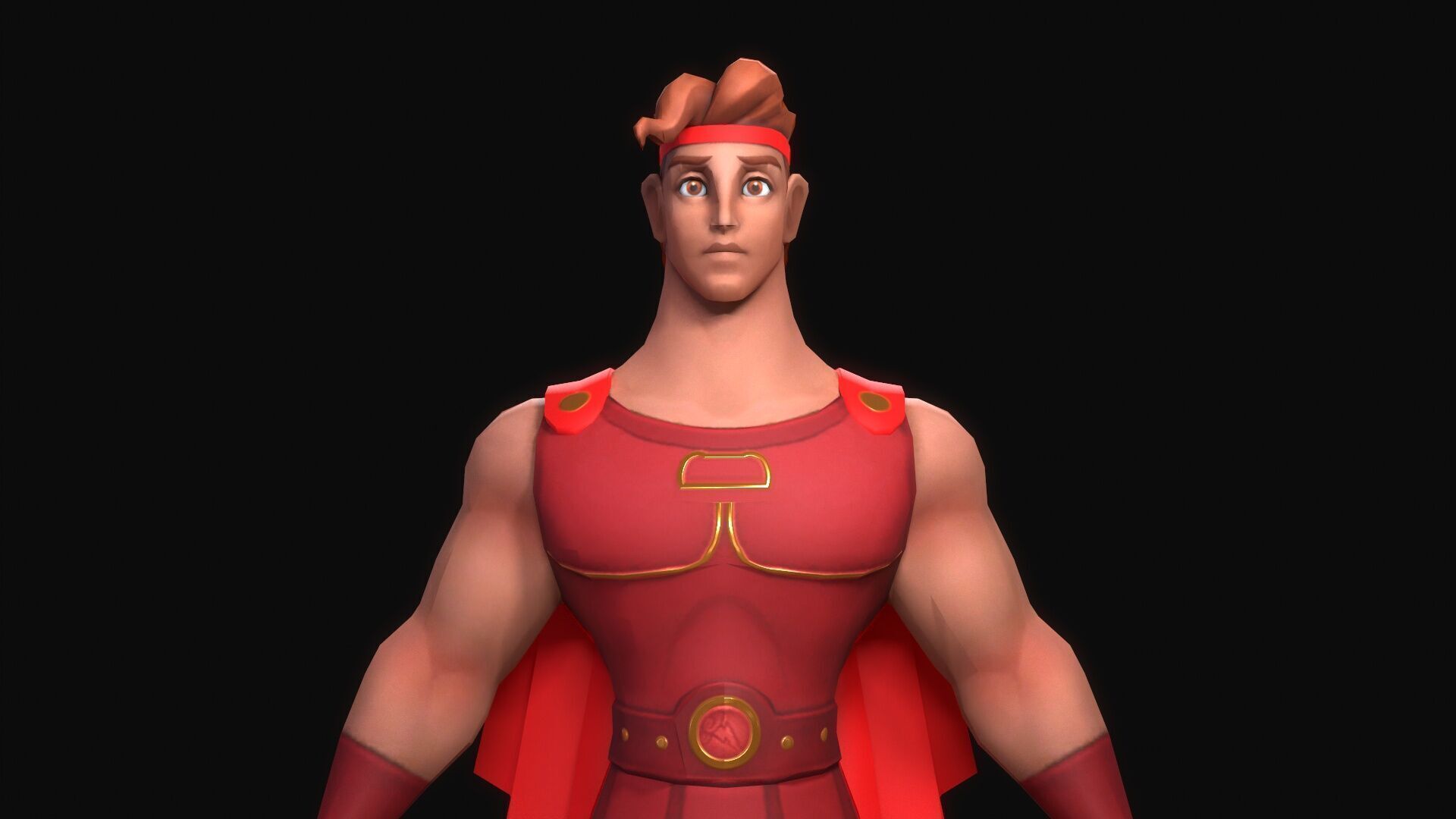 Stylized Hercules Lowpoly Low-poly 3D model_3