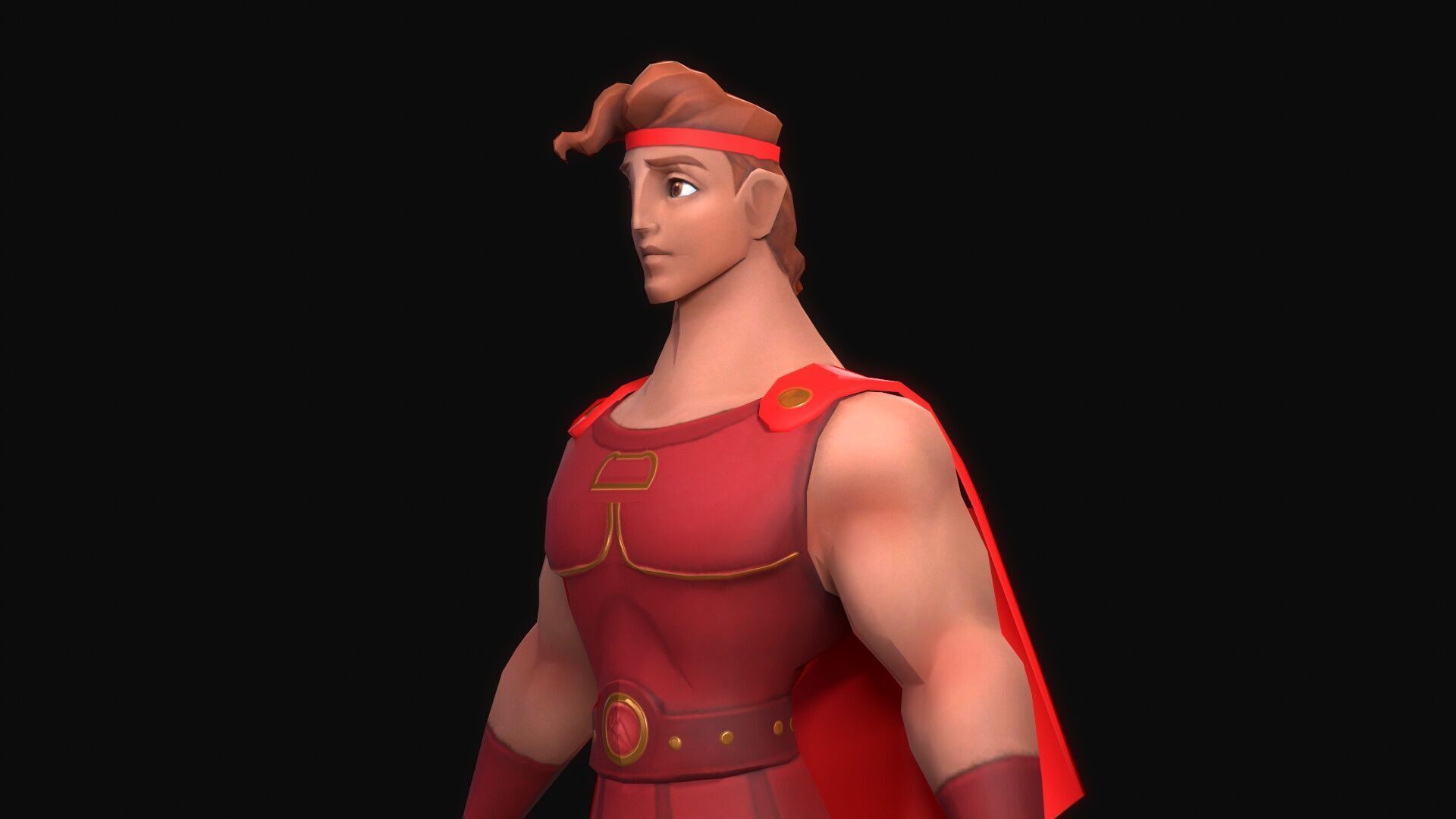 Stylized Hercules Lowpoly Low-poly 3D model_5