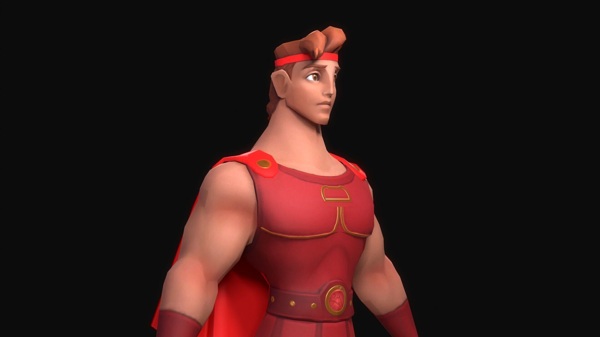 Stylized Hercules Lowpoly Low-poly 3D model_4