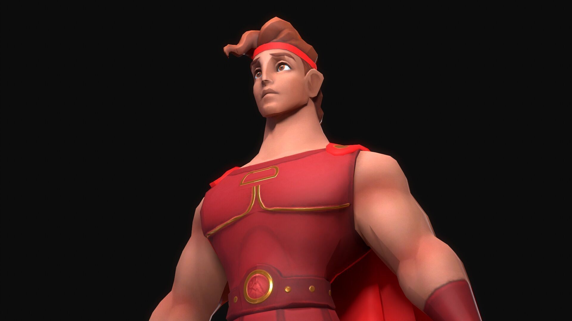 Stylized Hercules Lowpoly Low-poly 3D model_6