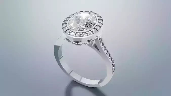 Engagement Ring 3D print model E 02