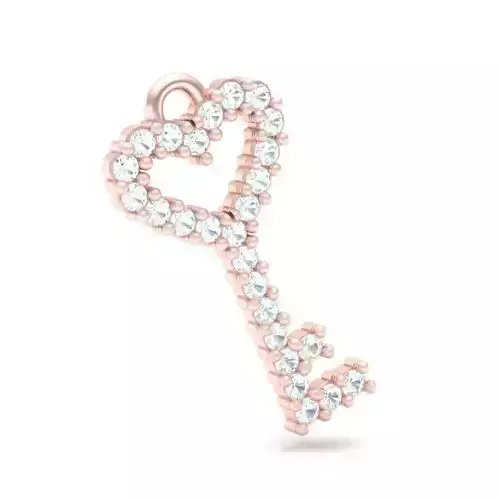 Small Heart Key pendant
