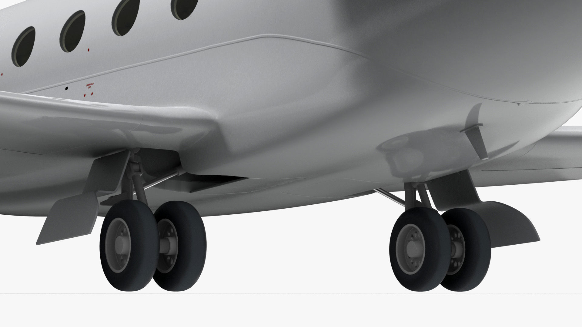 Large Private Jet Rigged for Modo 3D model_15