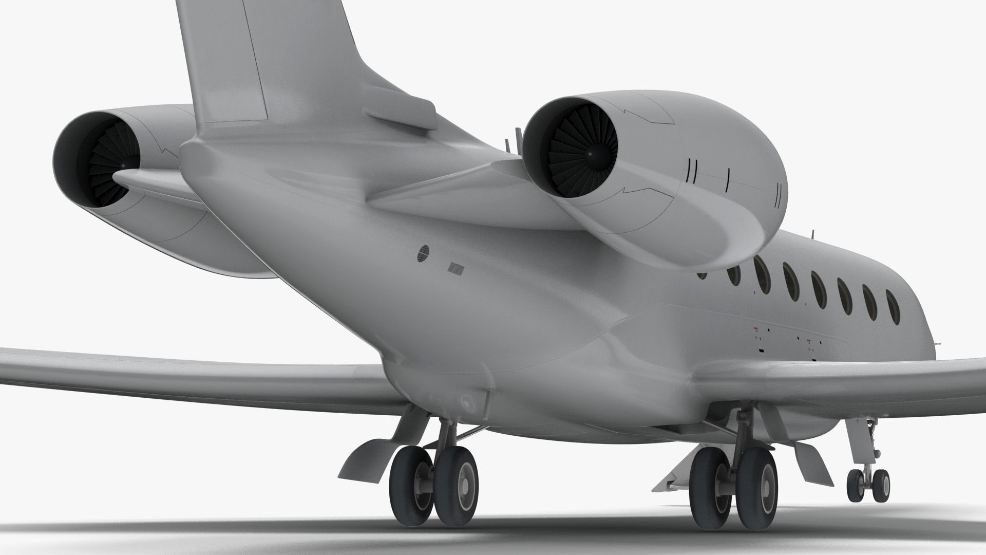 Large Private Jet Rigged for Modo 3D model_17