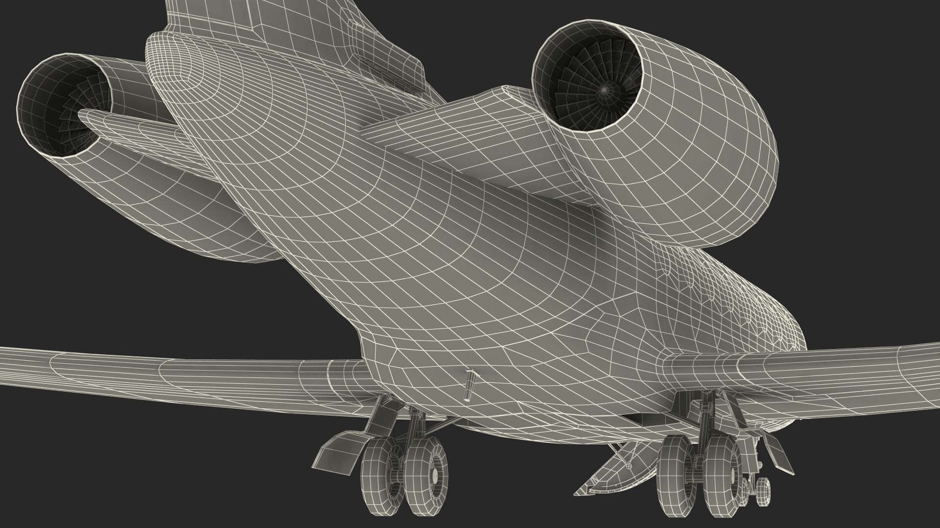 Large Private Jet Rigged for Modo 3D model_39