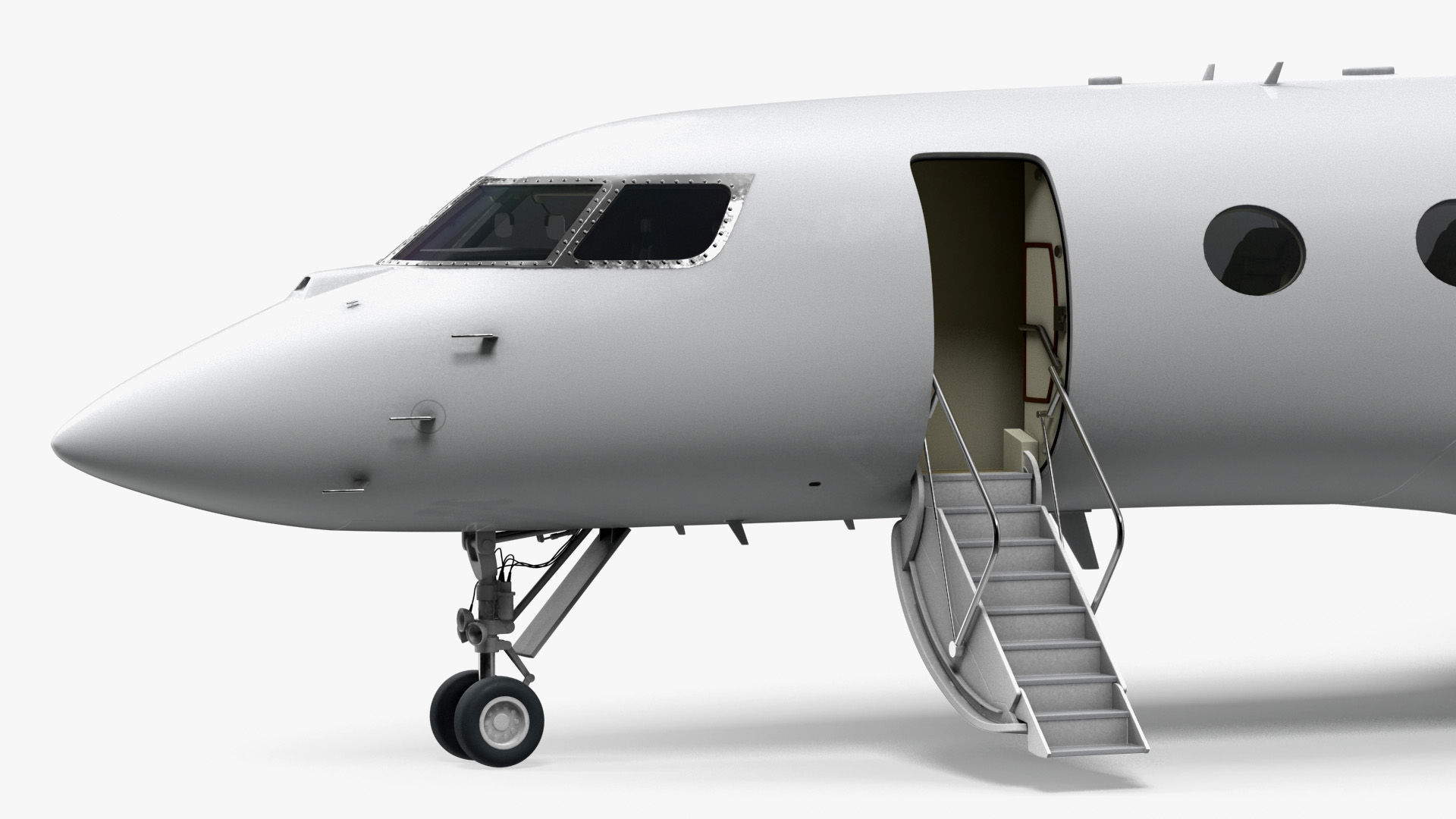 Large Private Jet Rigged for Modo 3D model_18
