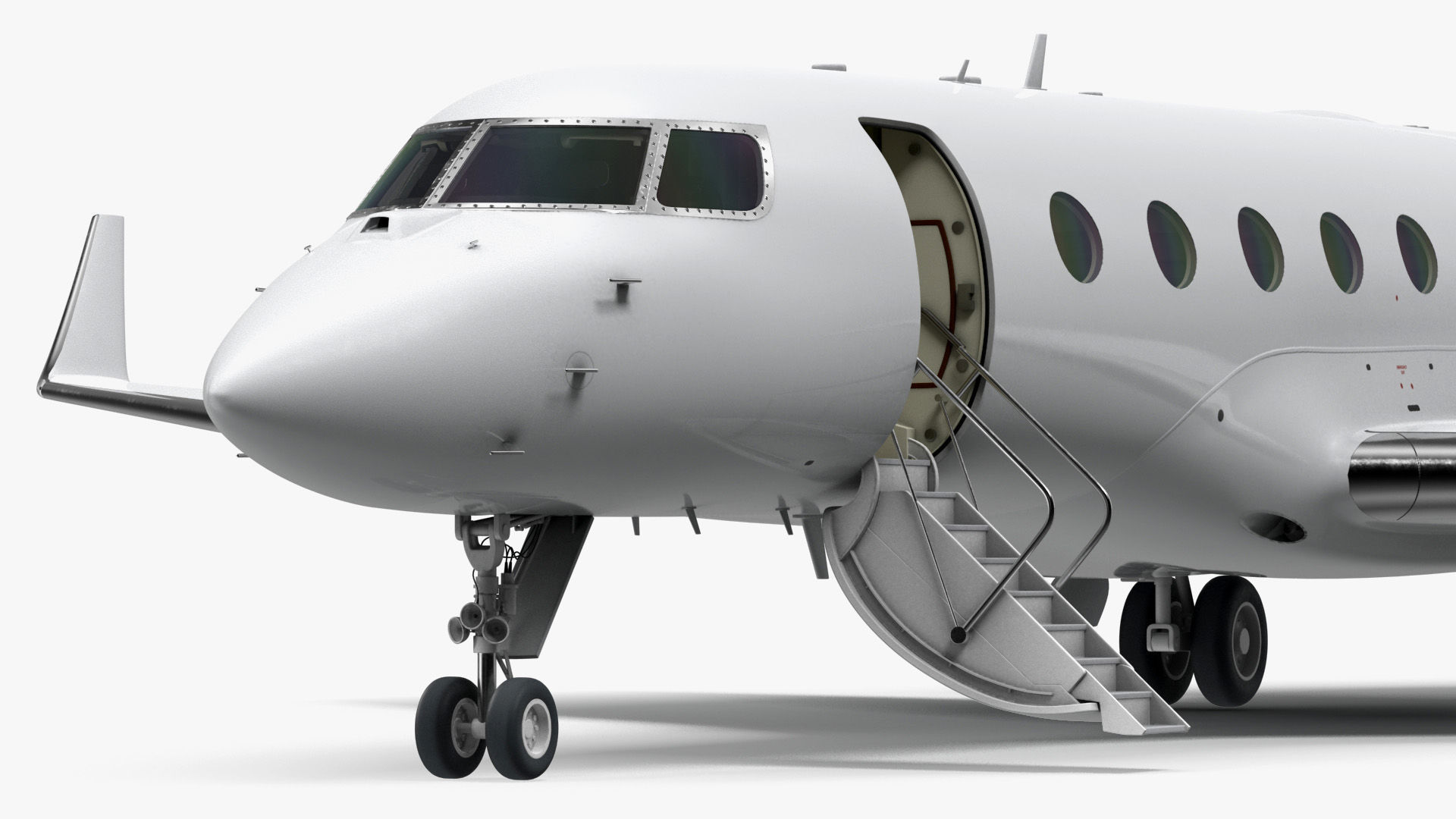 Large Private Jet Rigged for Modo 3D model_13