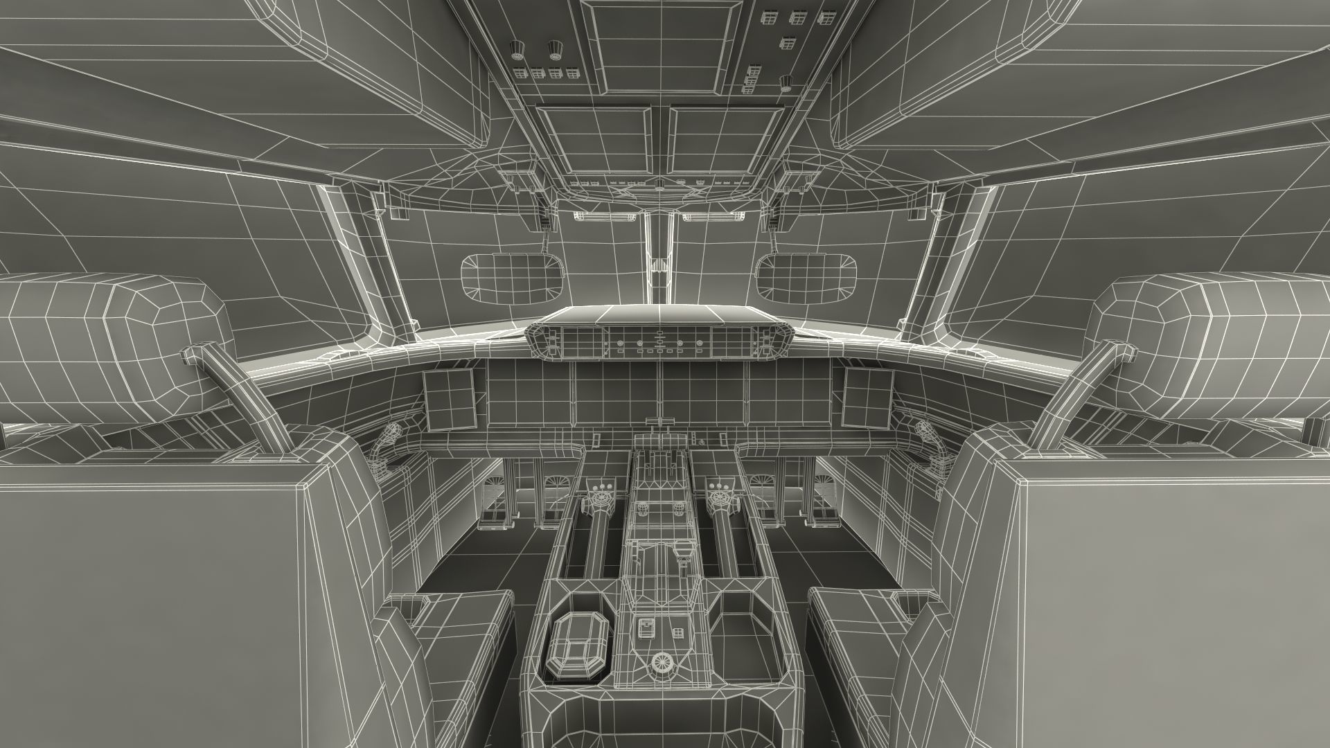 Large Private Jet Rigged for Modo 3D model_35