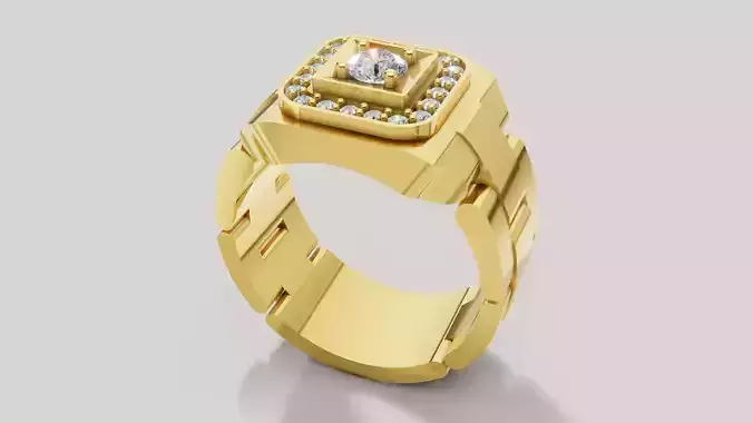 Mens Ring 3D print model E 04 3D print model