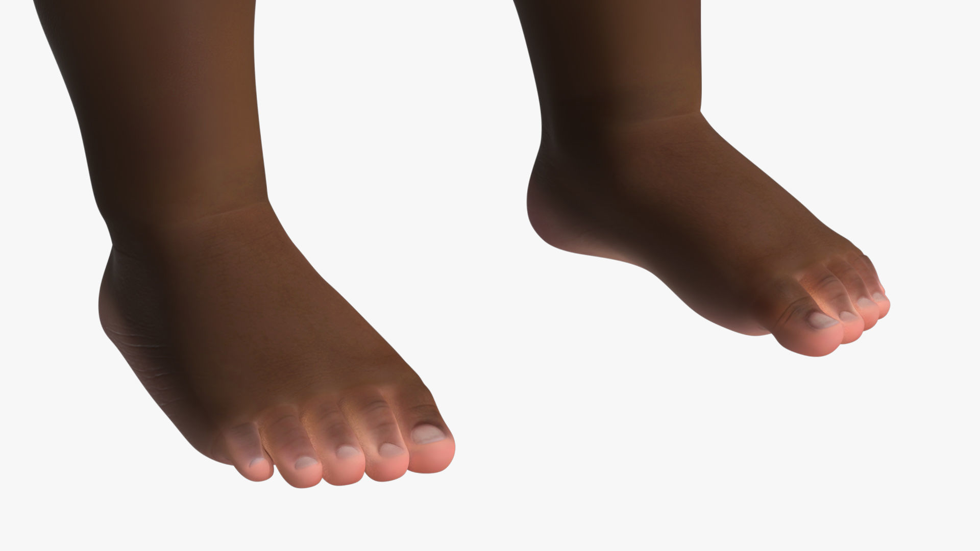 Little Dark Skin Boy Rigged 3D model_16