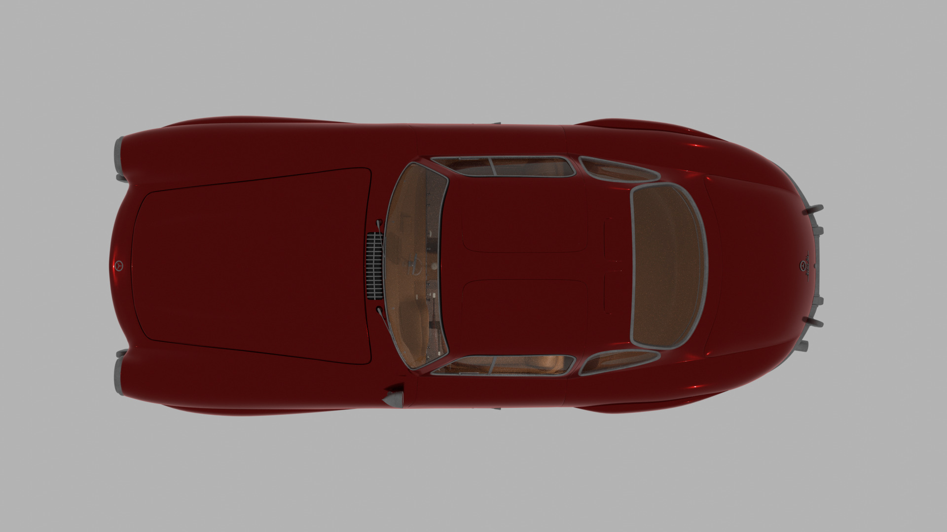 Mercedes Benz 300 SL Low-poly 3D model_2