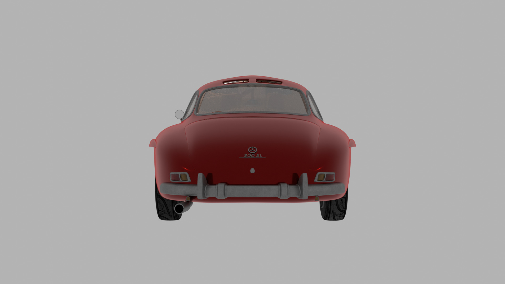 Mercedes Benz 300 SL Low-poly 3D model_5