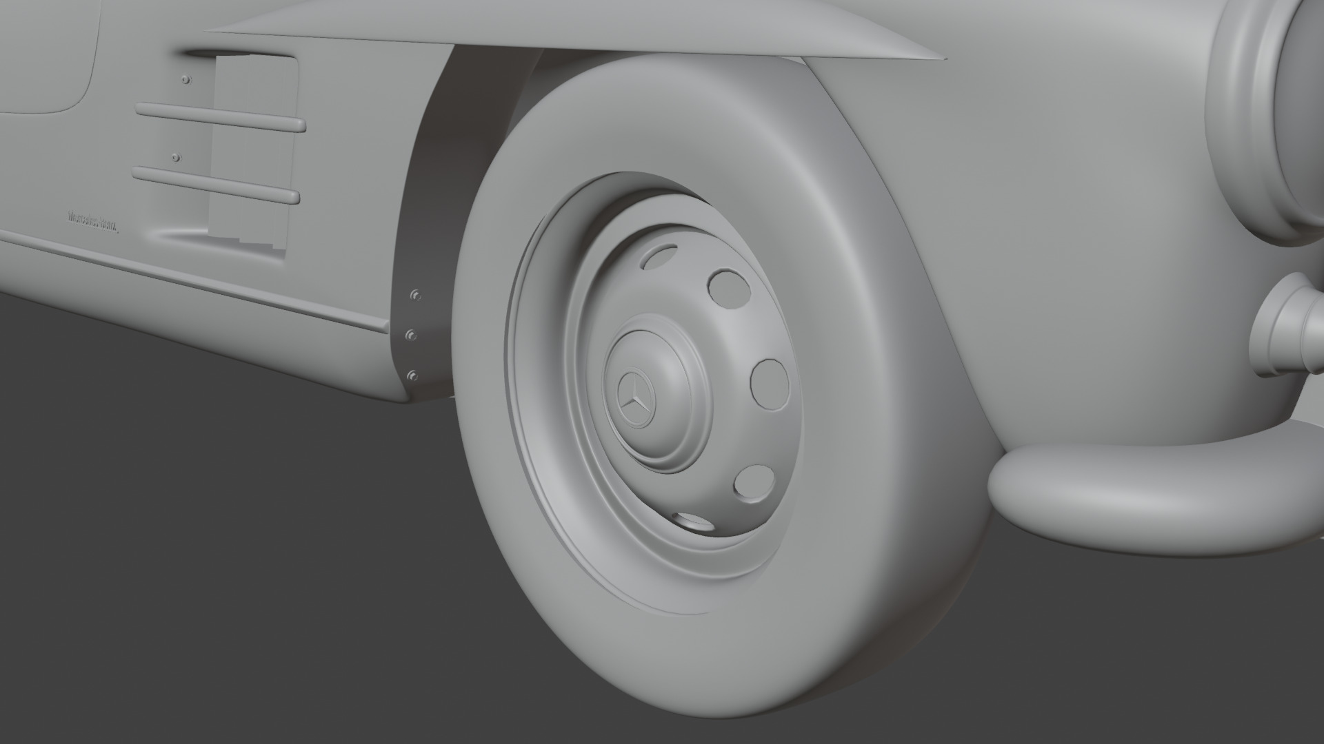 Mercedes Benz 300 SL Low-poly 3D model_29