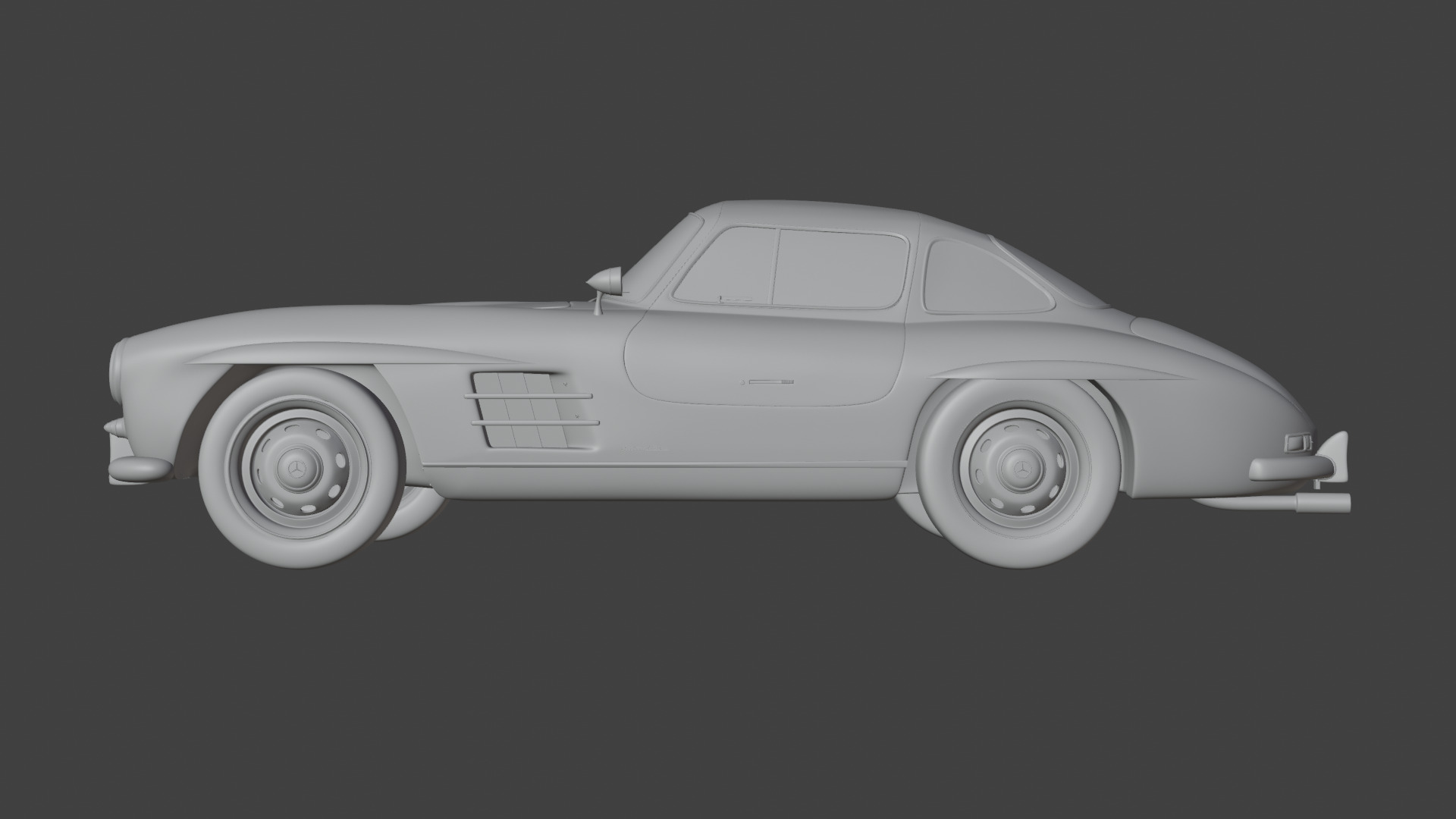 Mercedes Benz 300 SL Low-poly 3D model_20