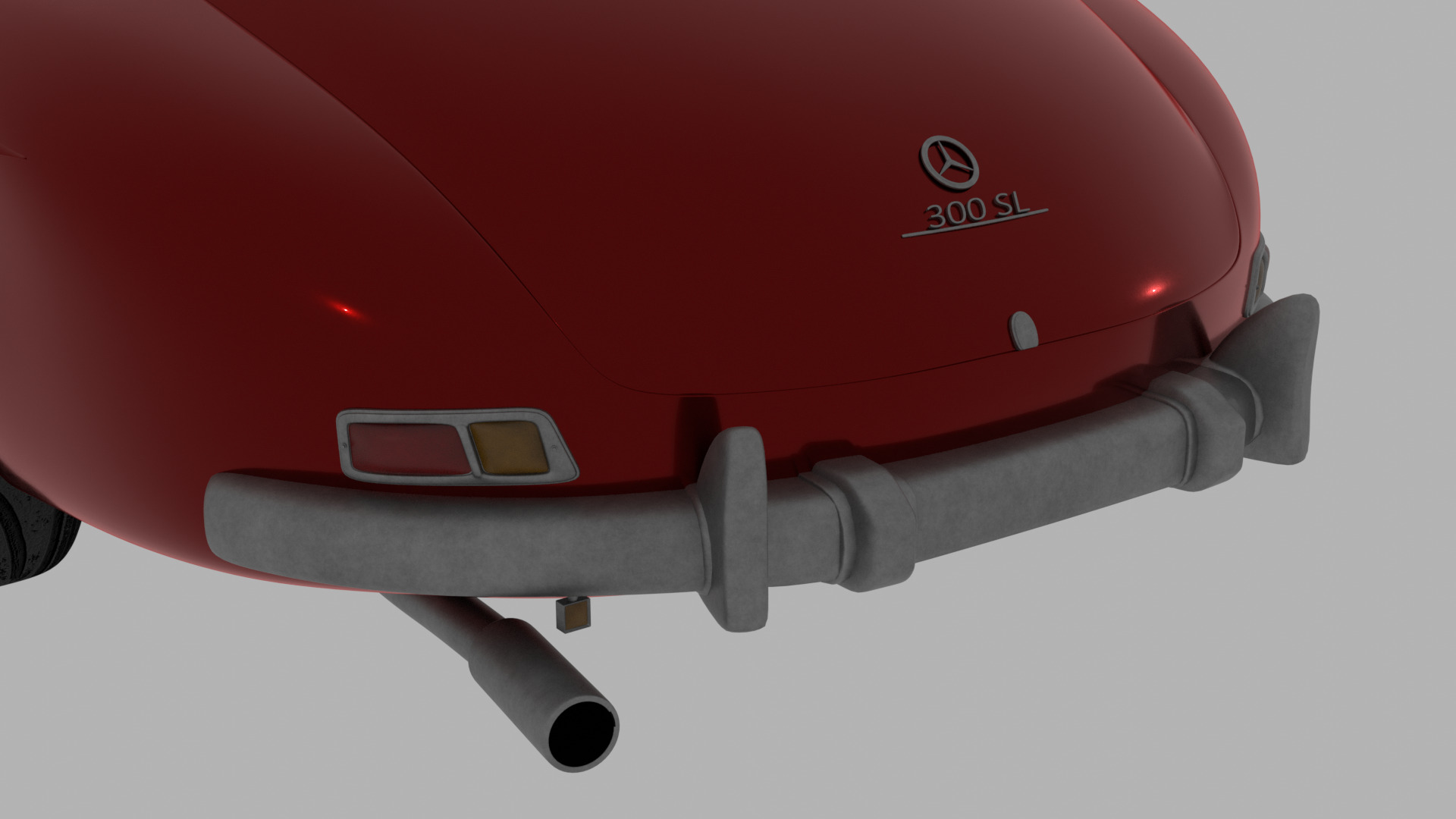 Mercedes Benz 300 SL Low-poly 3D model_8