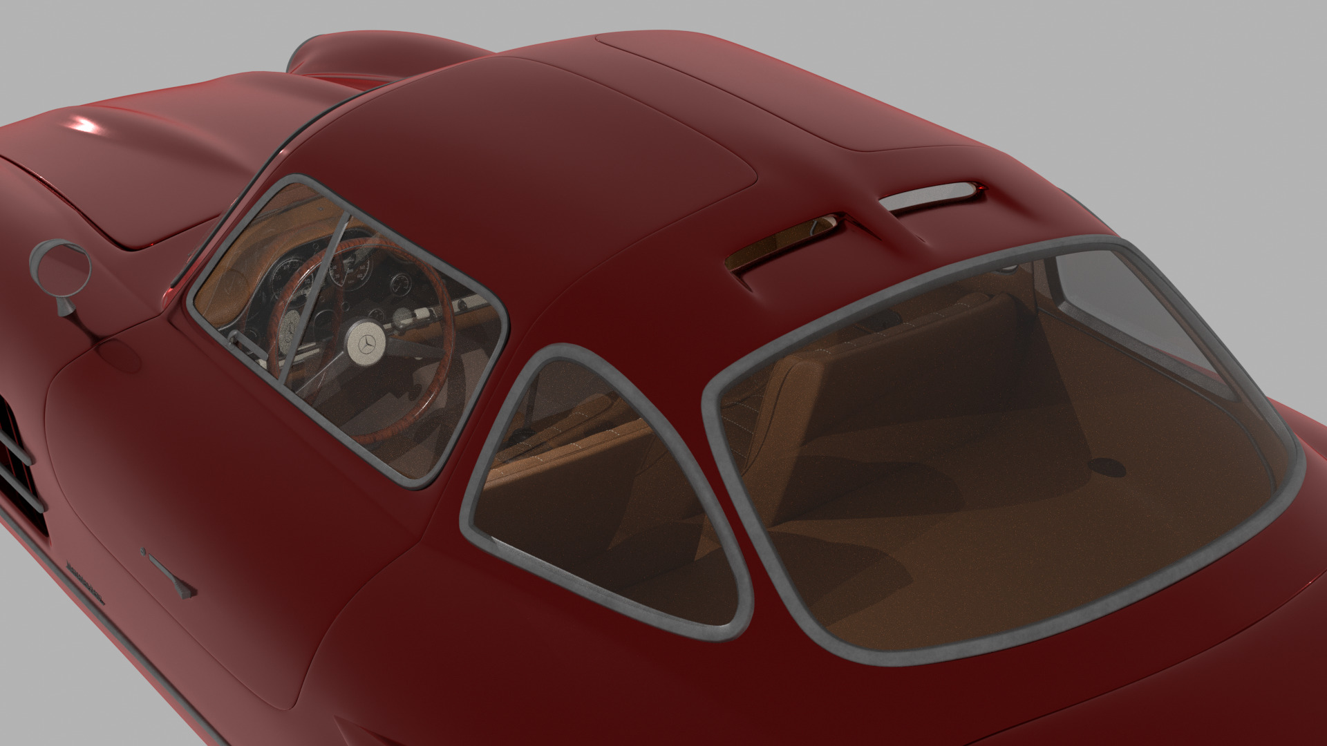 Mercedes Benz 300 SL Low-poly 3D model_7