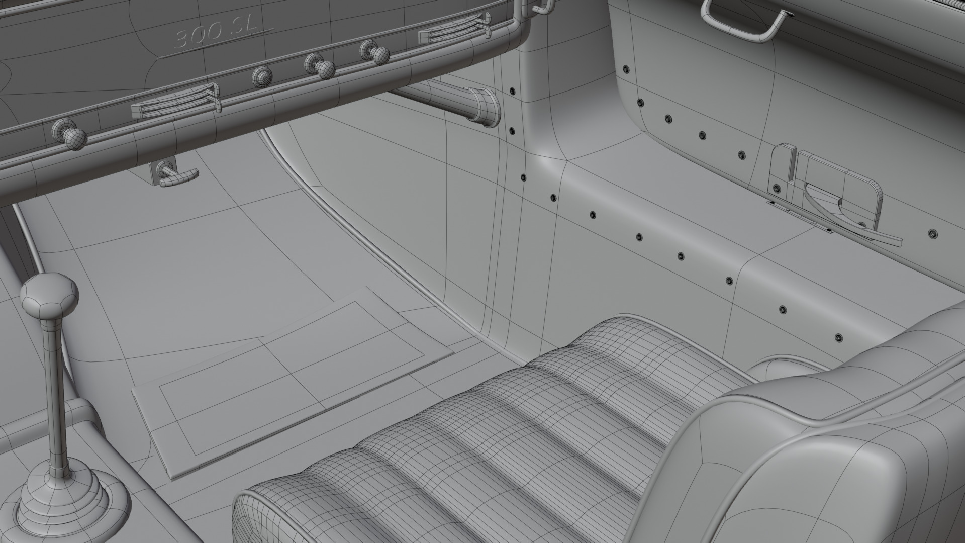 Mercedes Benz 300 SL Low-poly 3D model_49