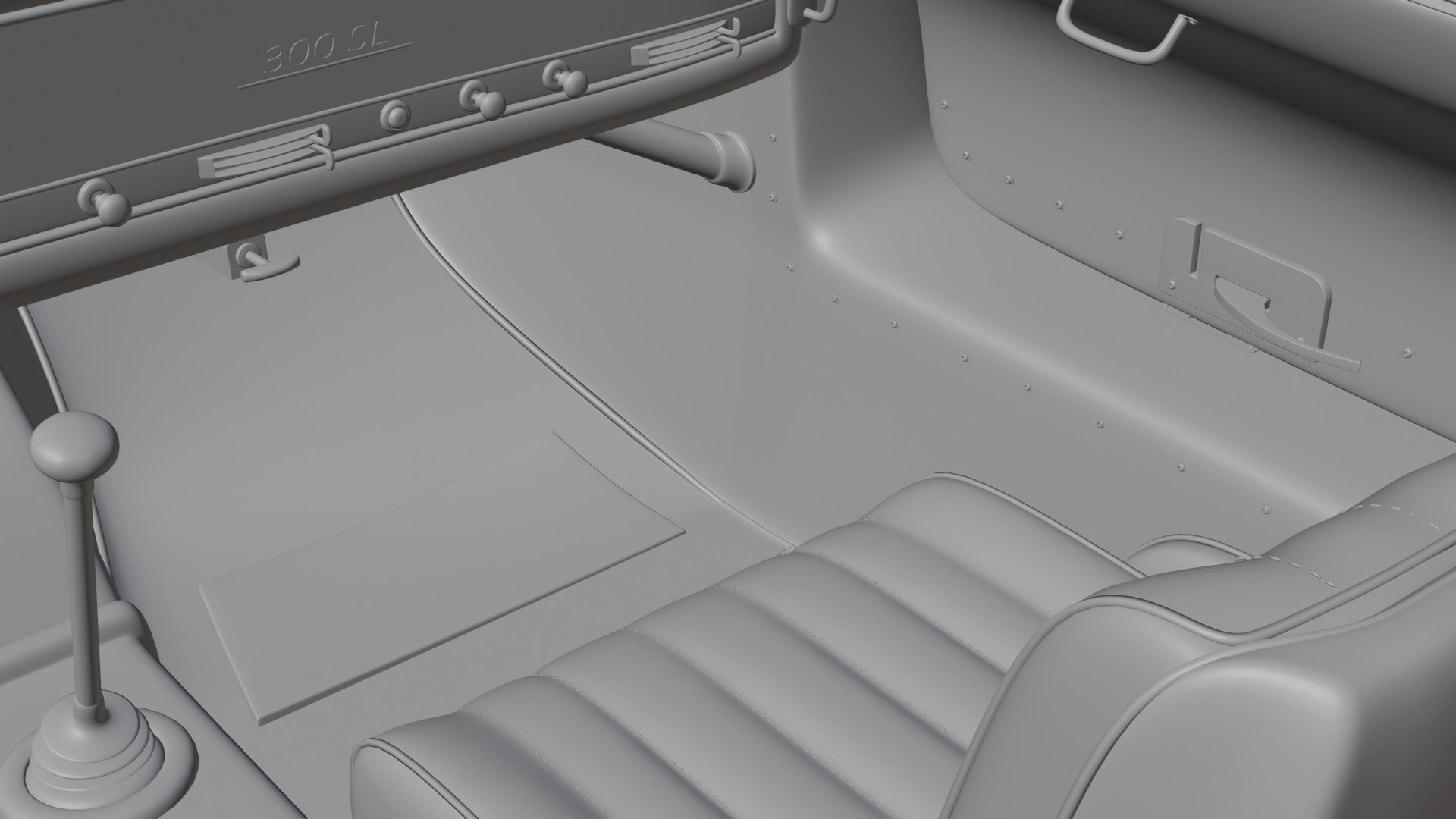 Mercedes Benz 300 SL Low-poly 3D model_32