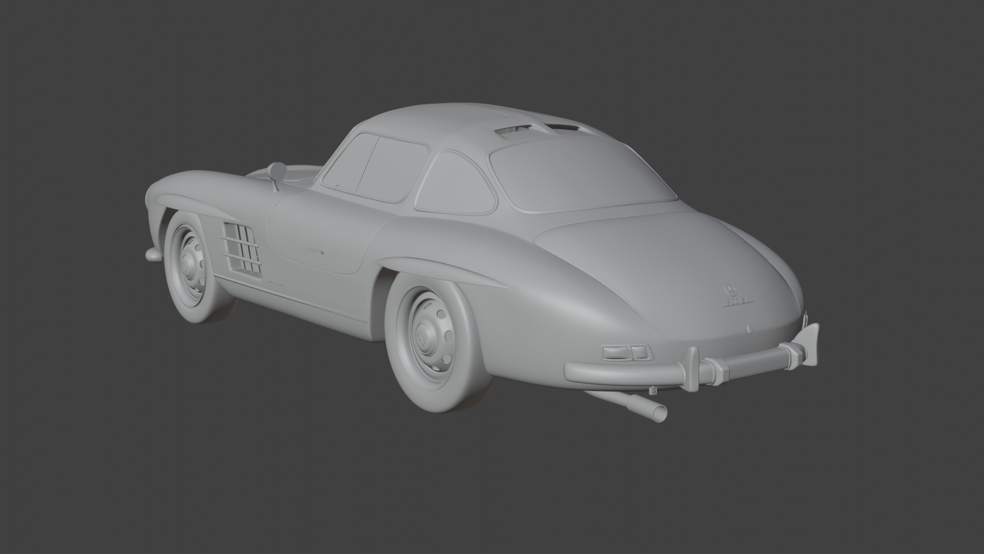 Mercedes Benz 300 SL Low-poly 3D model_18