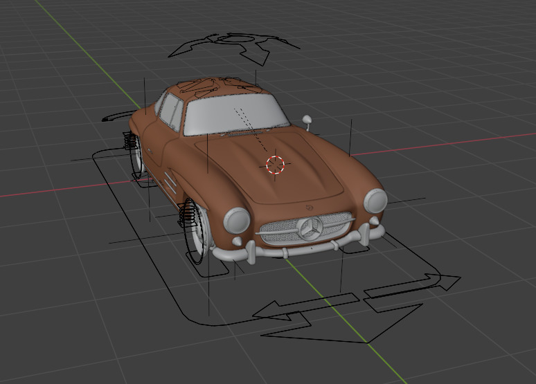 Mercedes Benz 300 SL Low-poly 3D model_50